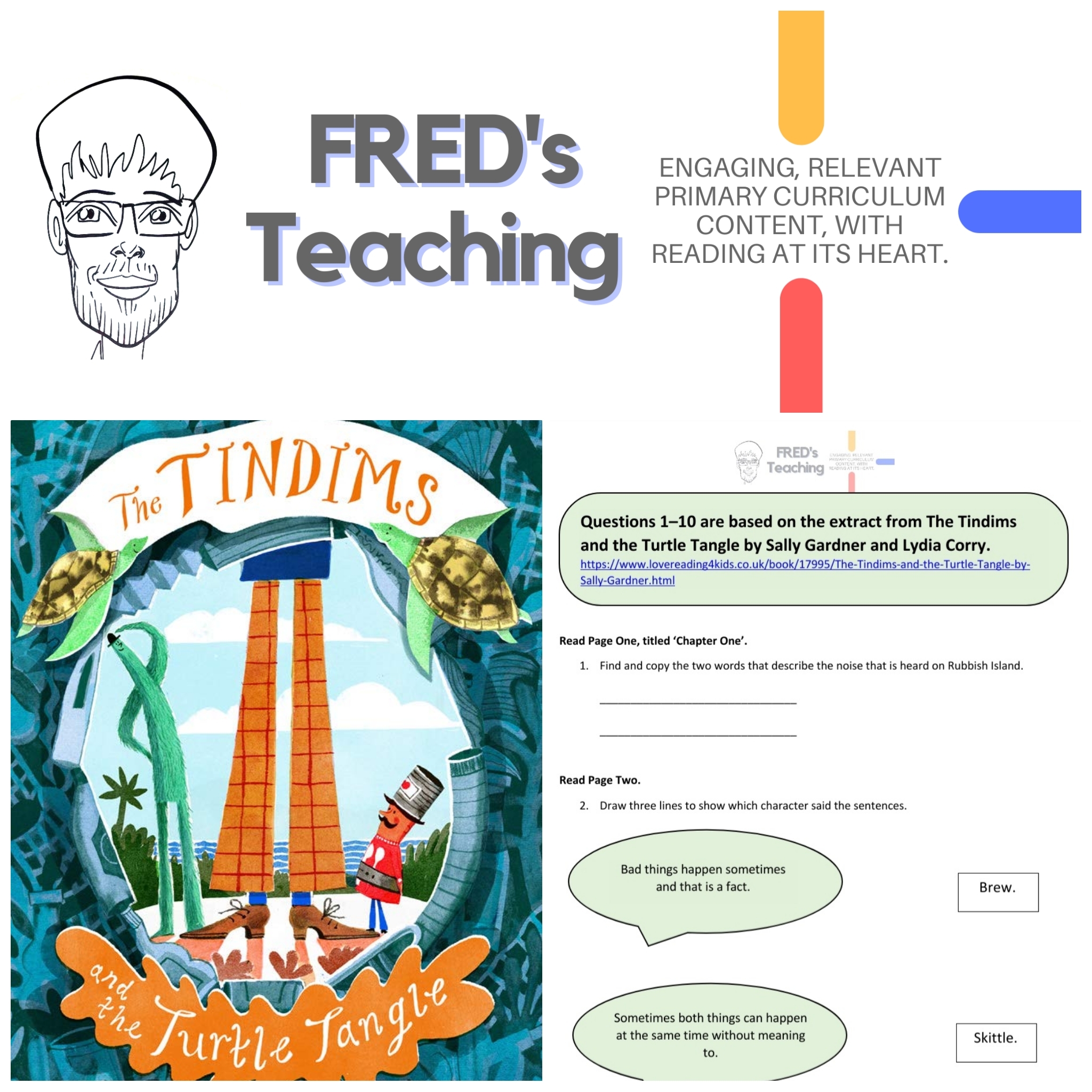 KS1 SATs Style Comprehension The Tindims And The Turtle Tangle Fred s Teaching