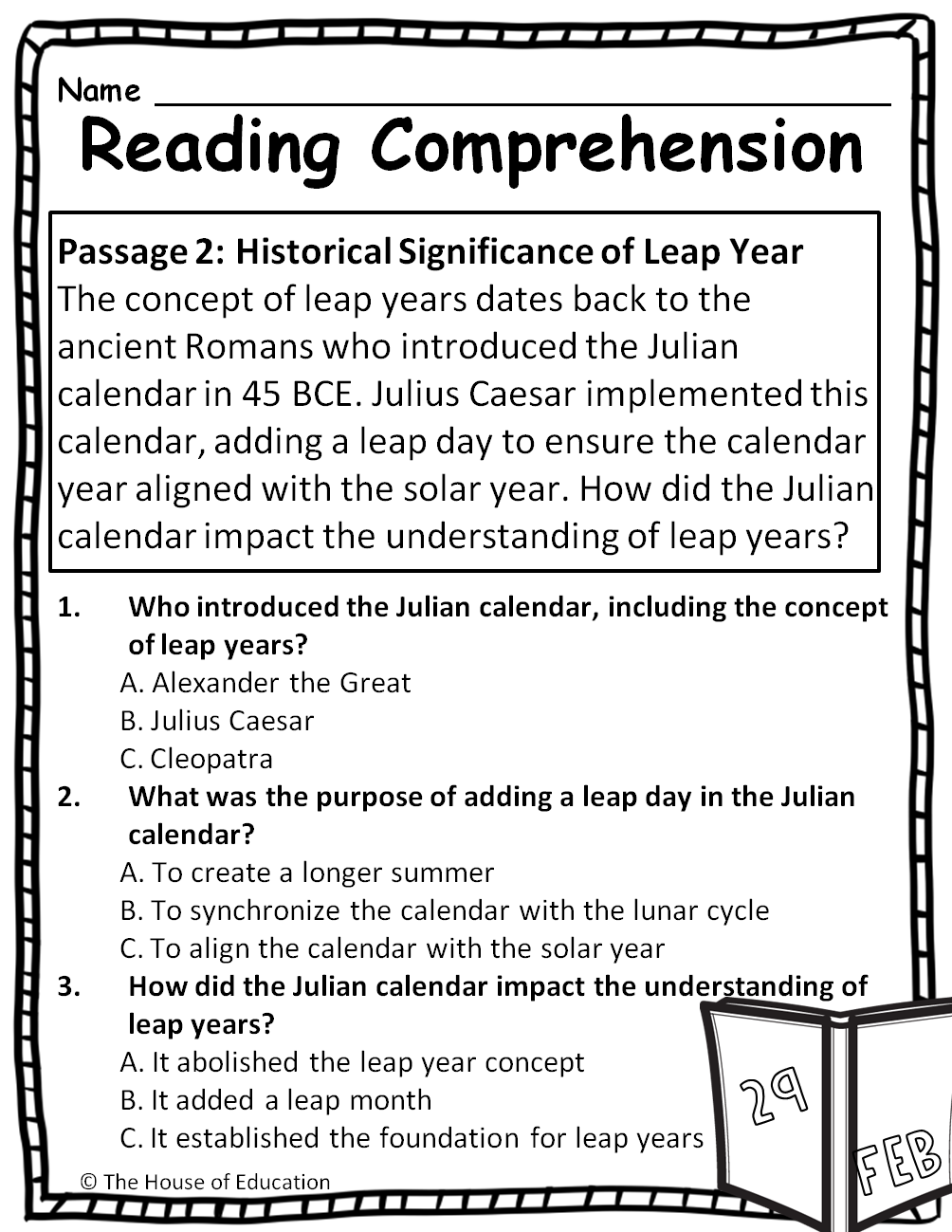 Leap Year 2024 Reading Passages And Comprehension McQ s Activities Worksheets Made By Teachers