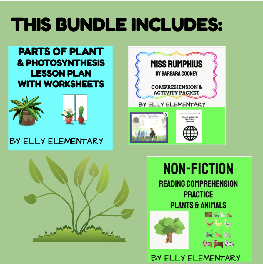 LEARNING ABOUT PLANTS UNIT OF RESOURCES 3RD 4TH GRADE Classful