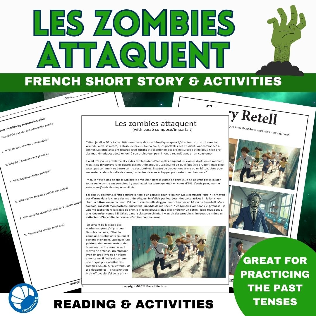 Les Zombies Attaquent French Imparfait And Pass Compos Activity