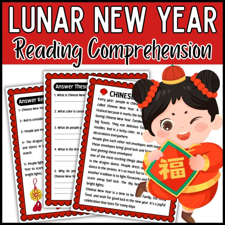 Lunar New Year Reading Comprehension Passage Chinese New Year 