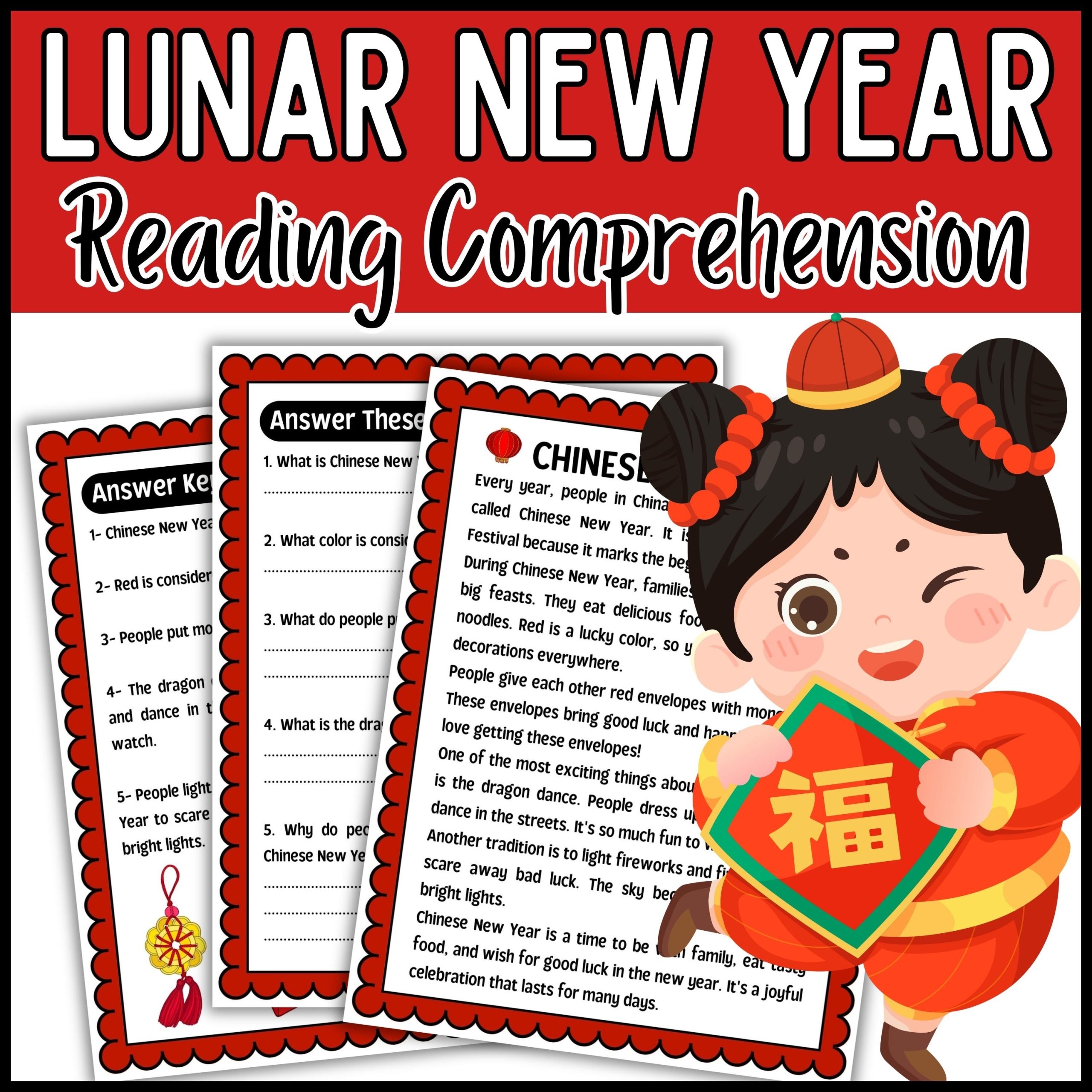 Lunar New Year Reading Comprehension Passage Chinese New Year 