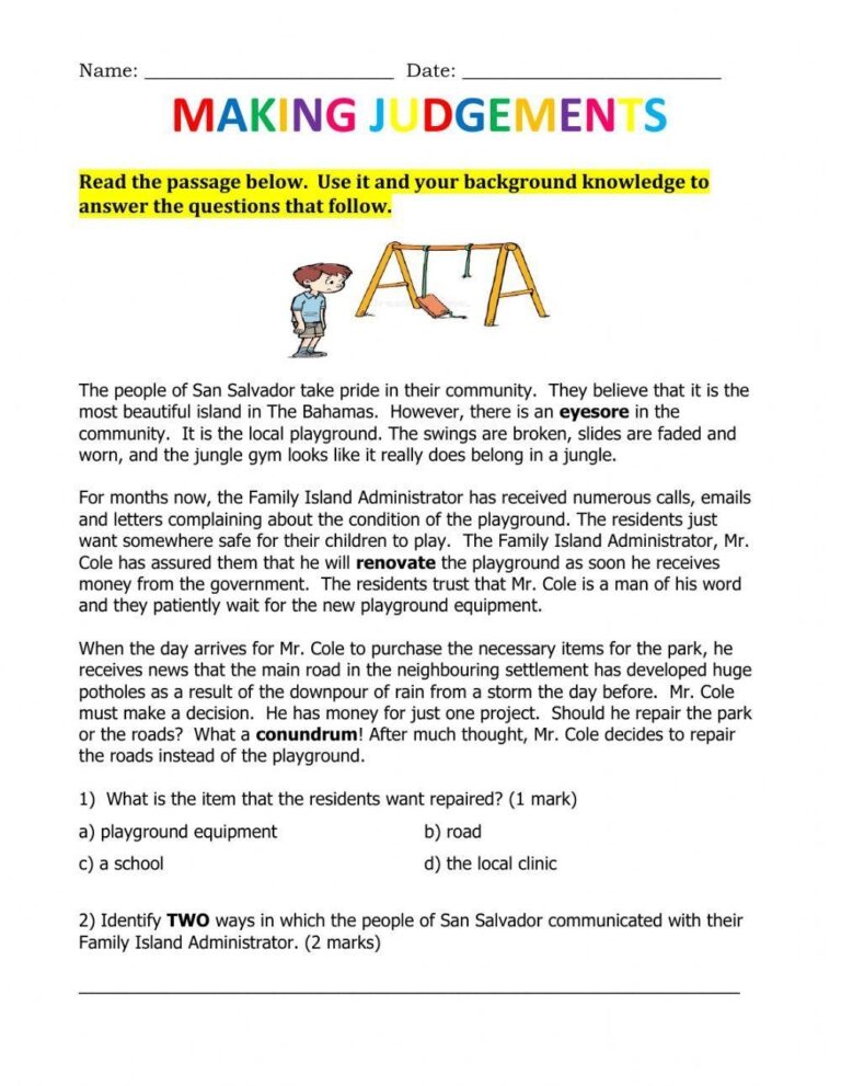 Making Judgments Worksheet Live Worksheets Worksheets Library