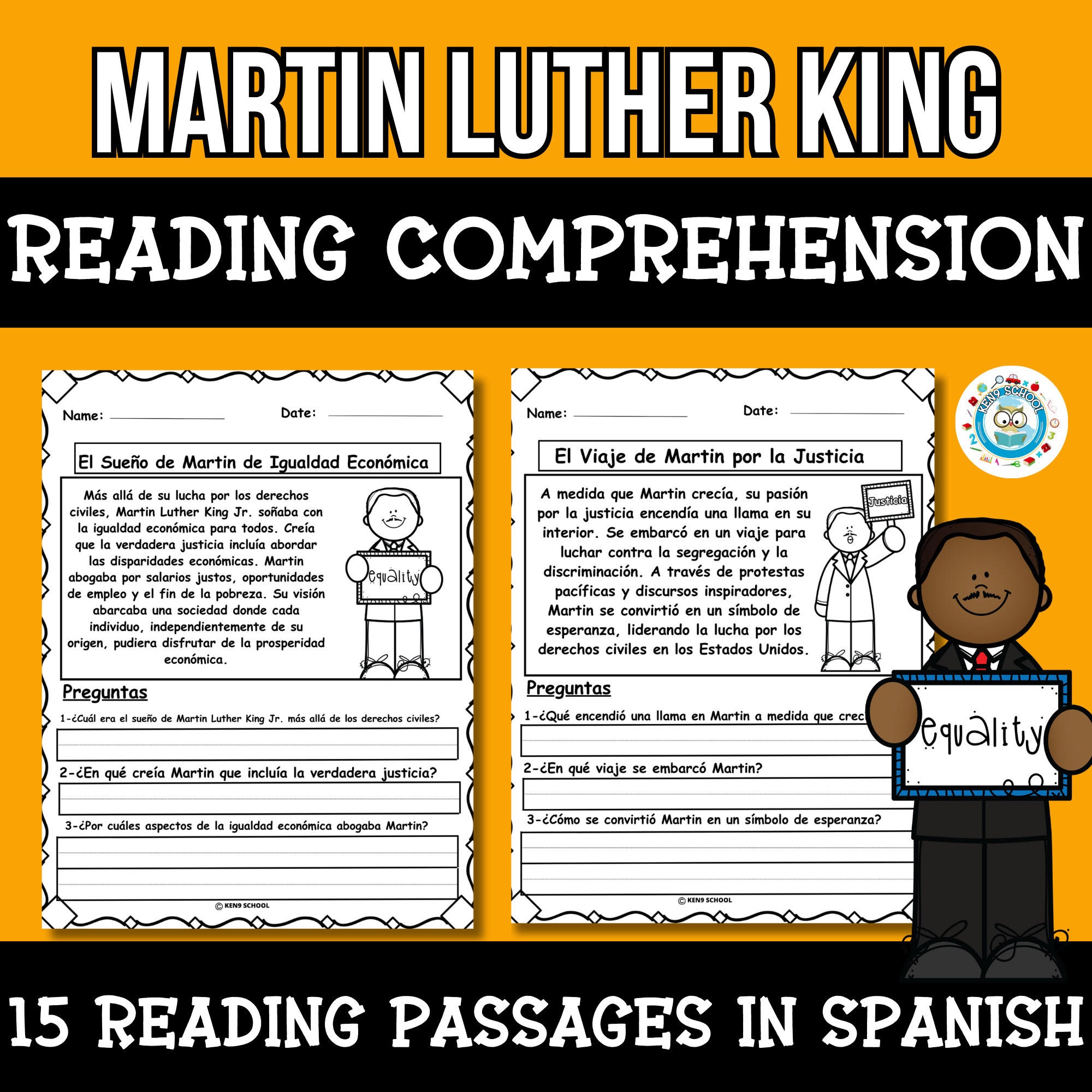 Reading Comprehension Worksheets Spanish