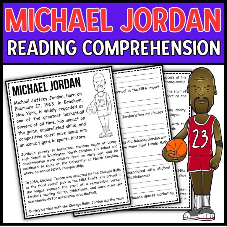 Michael Jordan Reading Comprehension Passage And Questions Made 