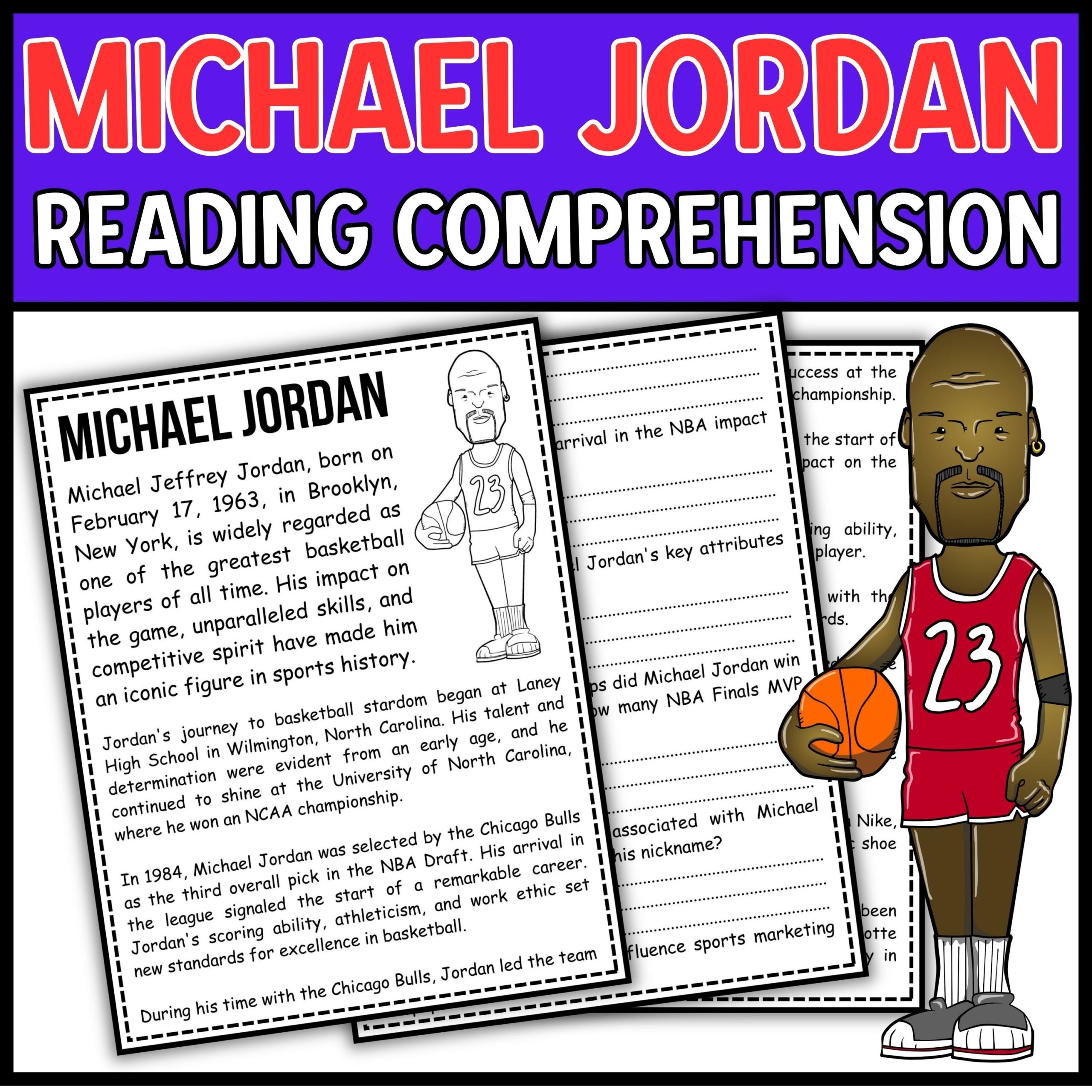 Michael Jordan Reading Comprehension Passage And Questions Made 