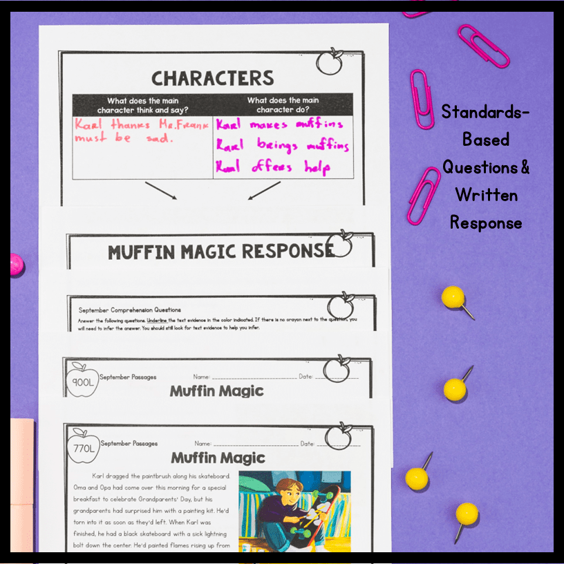 Monthly Themed Lexile Reading Passages BUNDLE 4th U0026 5th Grade MagiCore