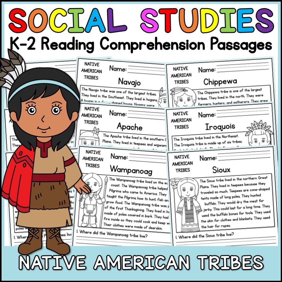 Native American Tribes Social Studies Reading Comprehension 