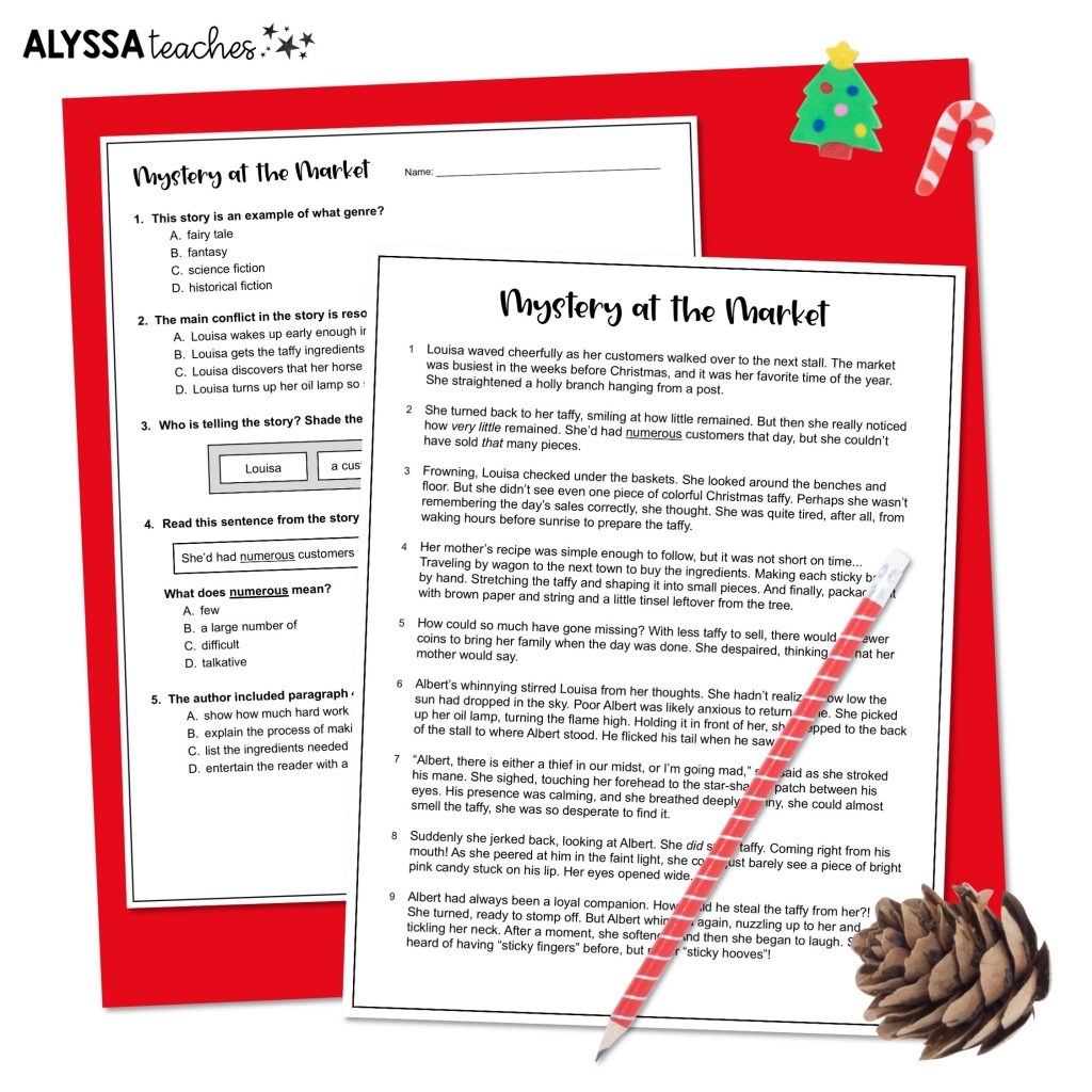 Holiday Reading Comprehension Worksheets 3rd Grade