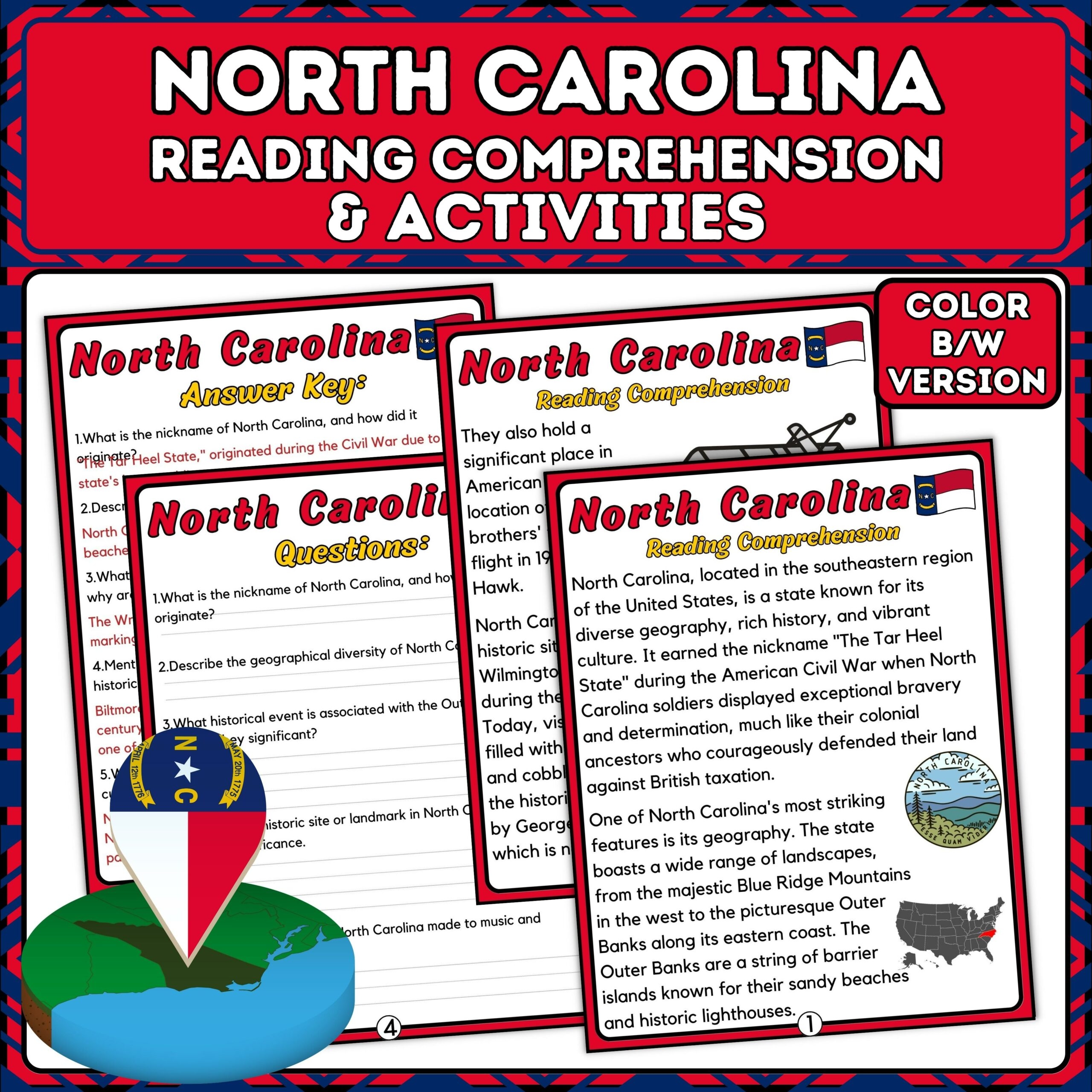 North Carolina Reading Comprehension Passages And Questions 