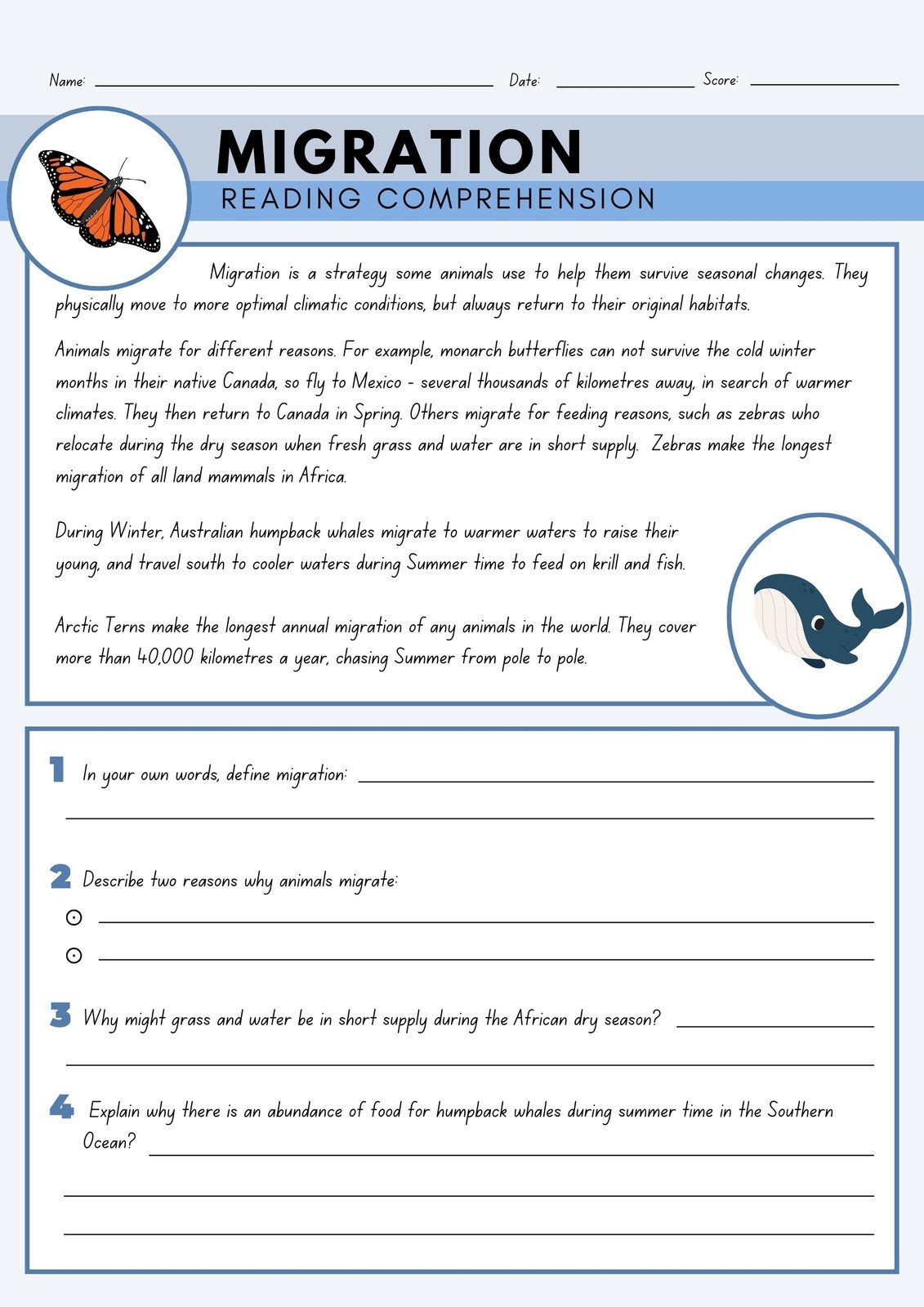 Page 2 Free Printable 3rd Grade Reading Worksheet Templates Canva