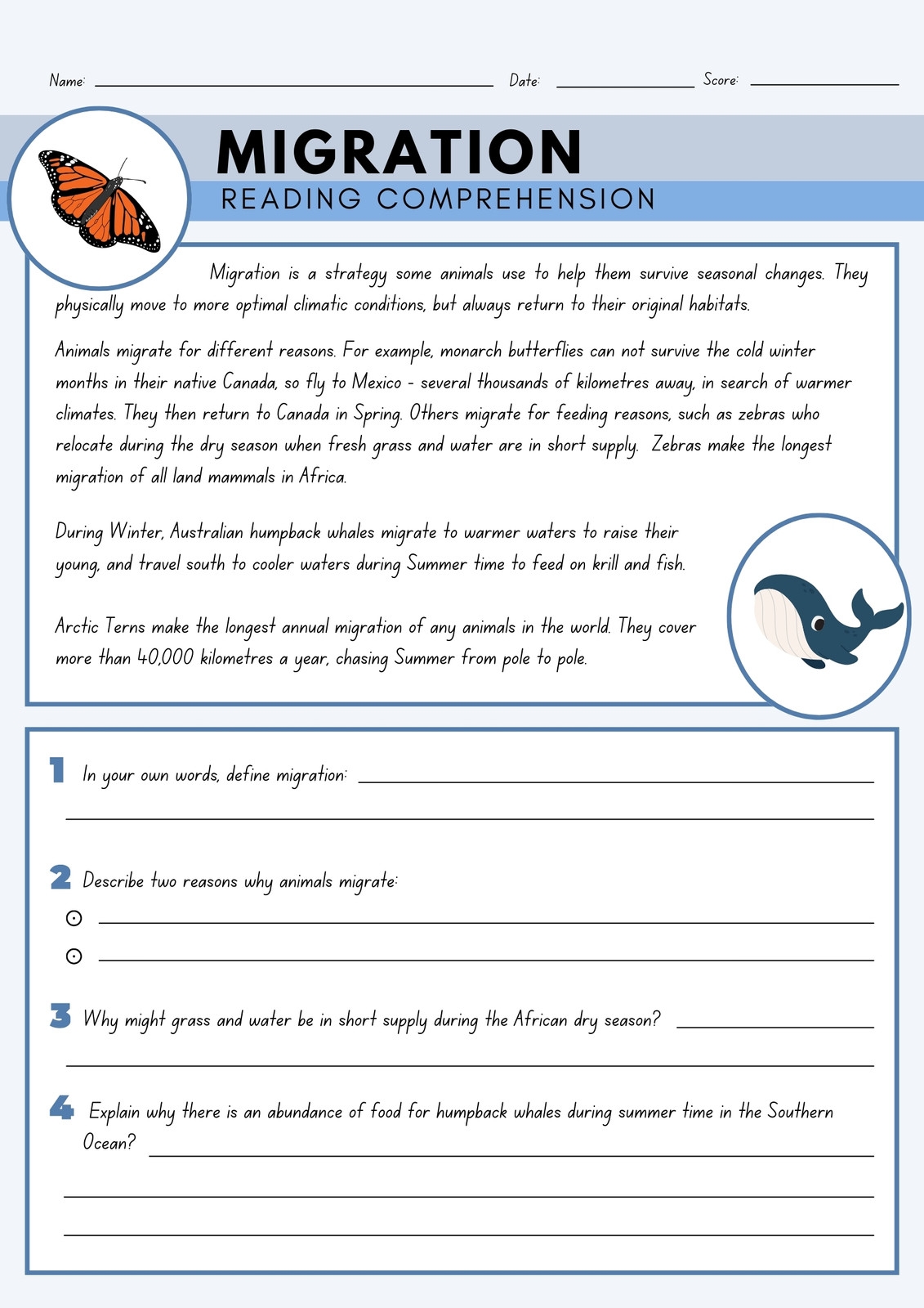 Page 2 Free Printable 3rd Grade Reading Worksheet Templates Canva