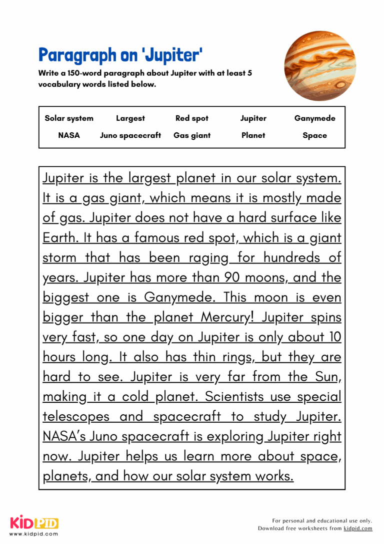 Paragraph On Jupiter Kidpid