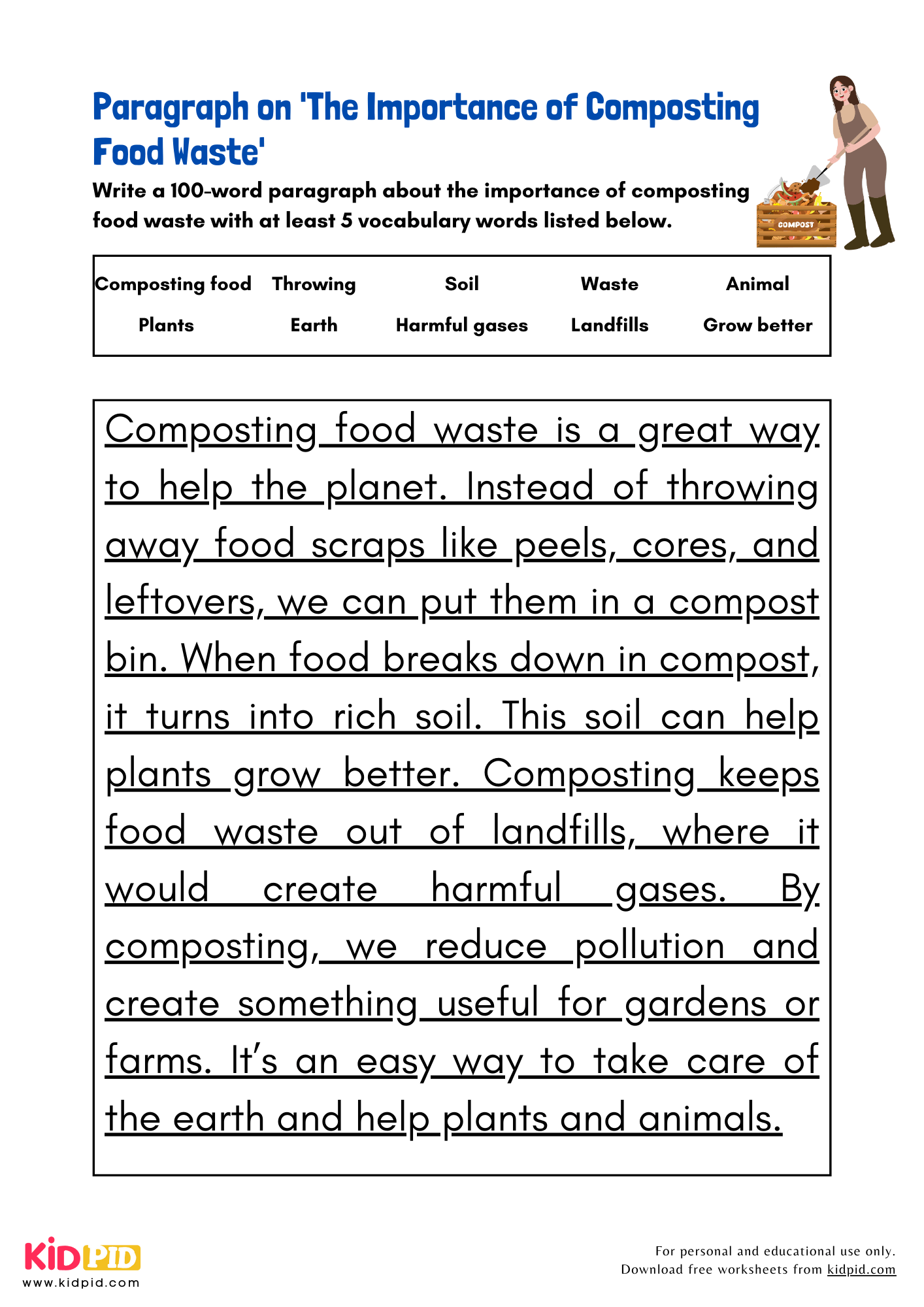 Paragraph On The Importance Of Composting Food Waste Kidpid