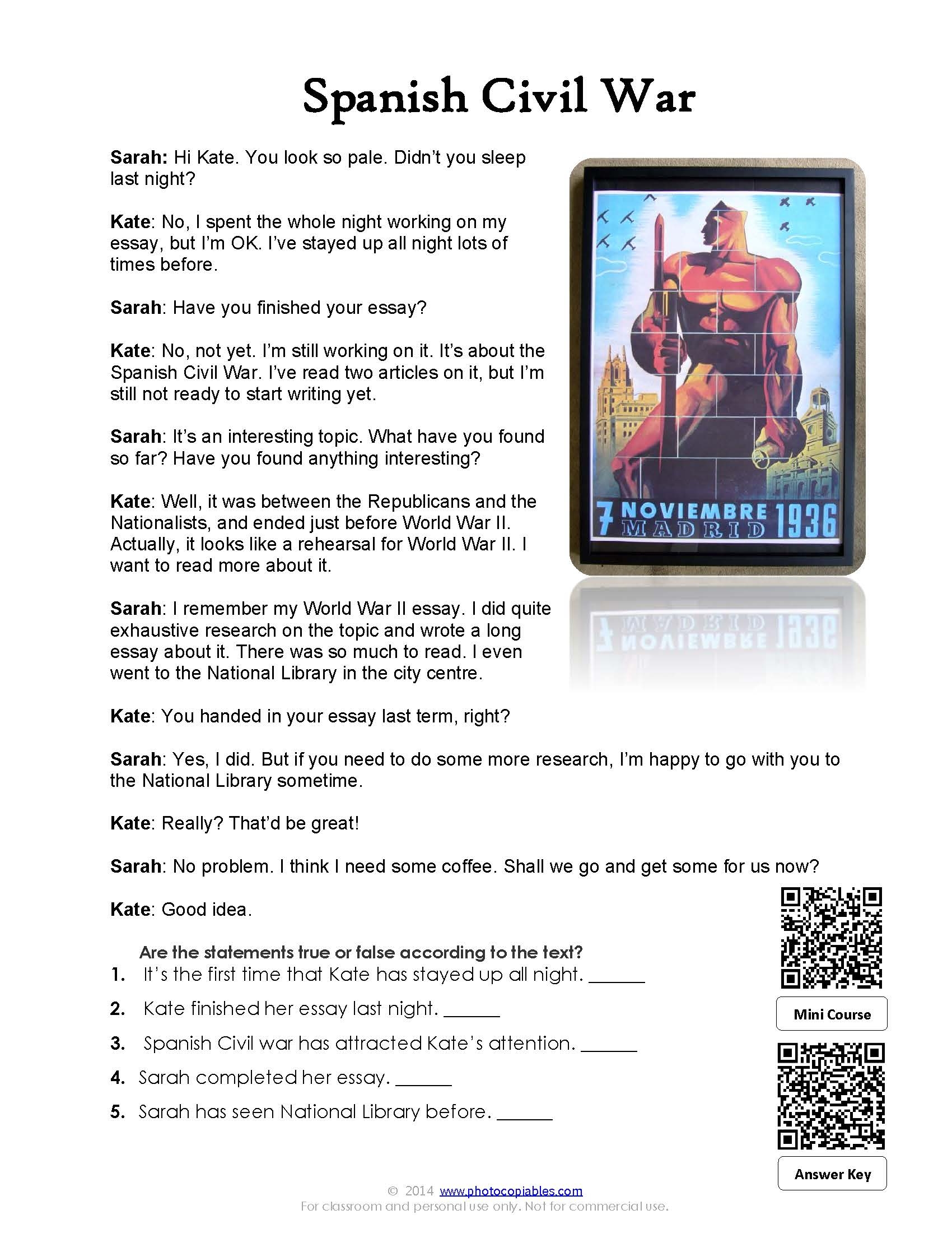 Past Simple Vs Present Perfect Reading Text Photocopiables