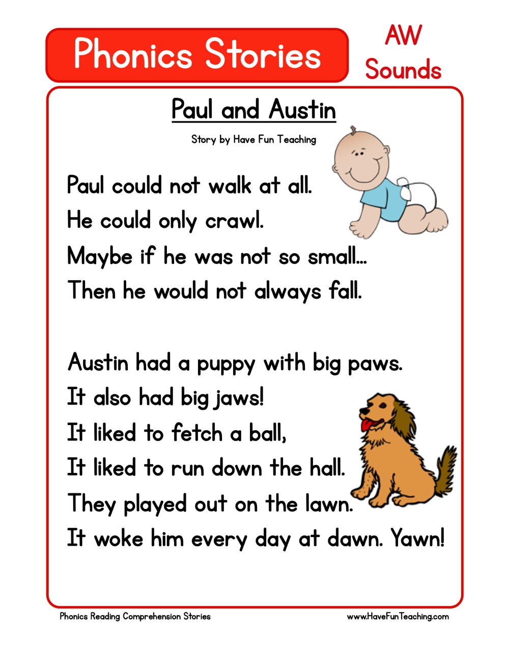 Phonics And Reading Comprehension Worksheets