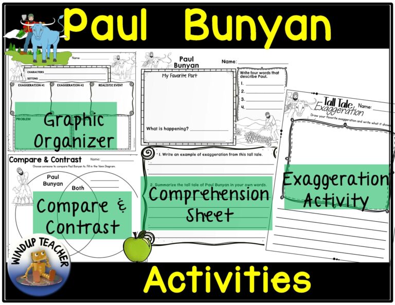Paul Bunyan Activity Sheets Print And Go 