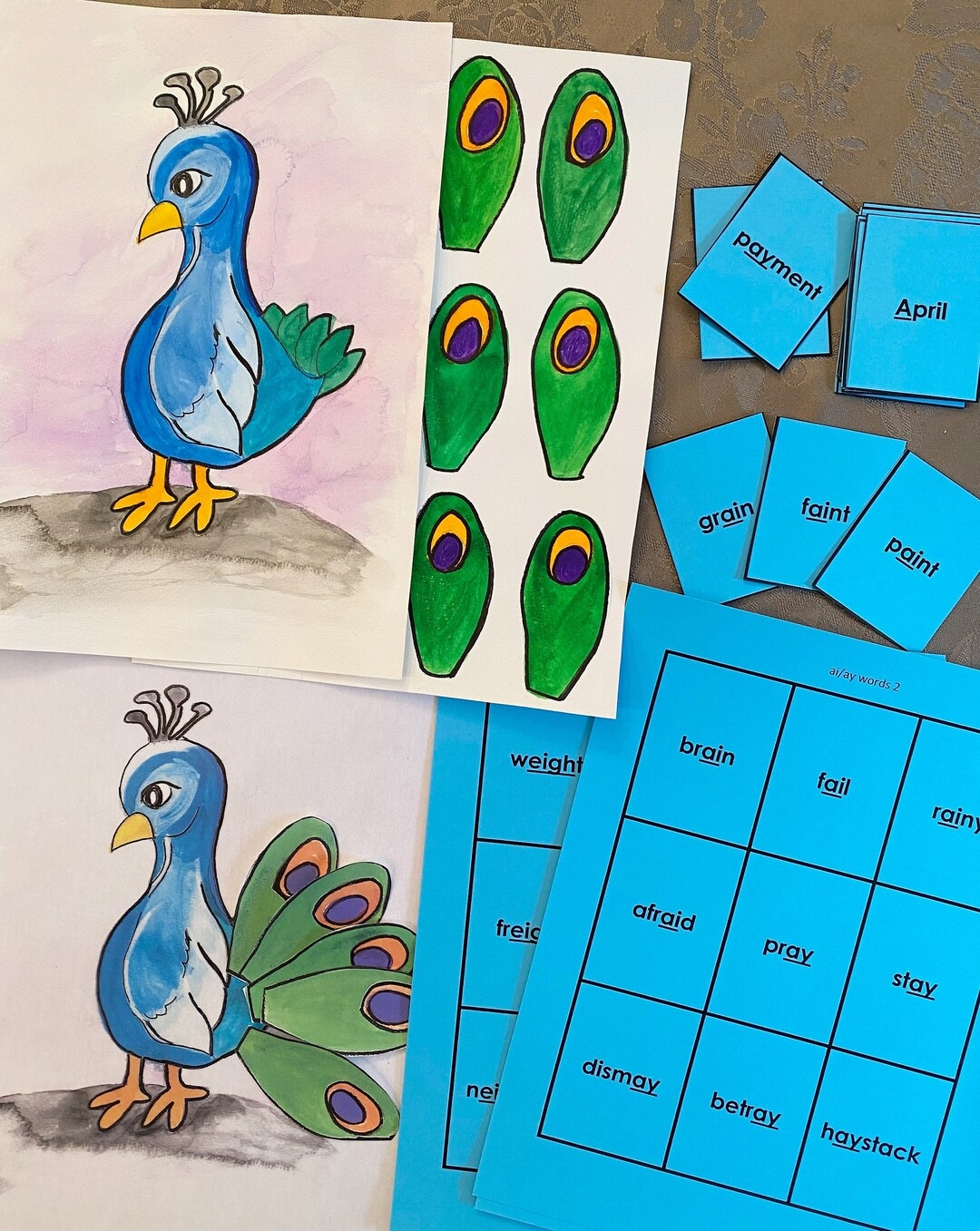 Peacock Reading Game And Phonics bundle Long 