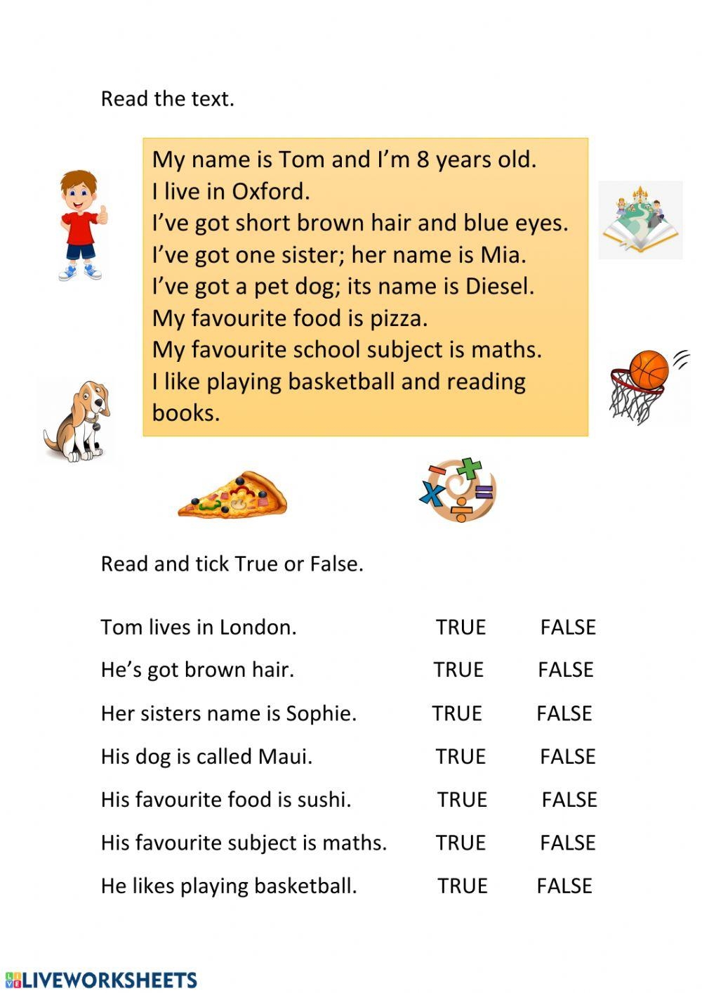 Personal Information Interactive Worksheet For Grade 3 And 4 Worksheets Library
