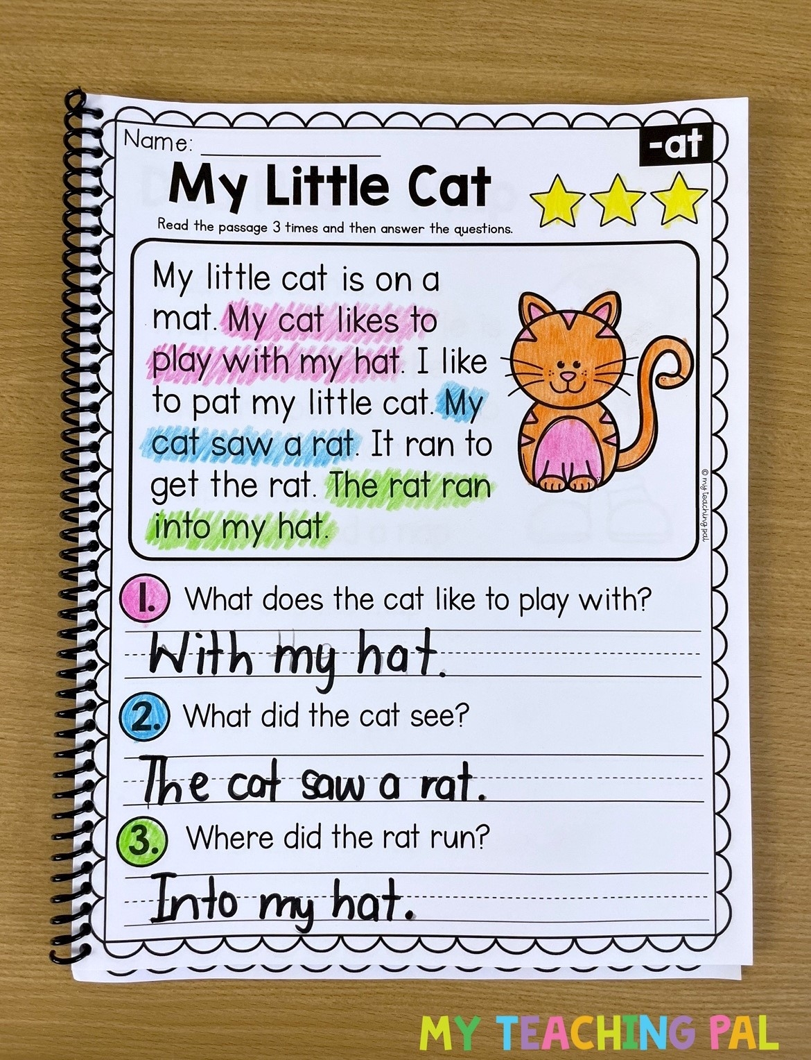 Phonics Reading Comprehension Passages My Teaching Pal