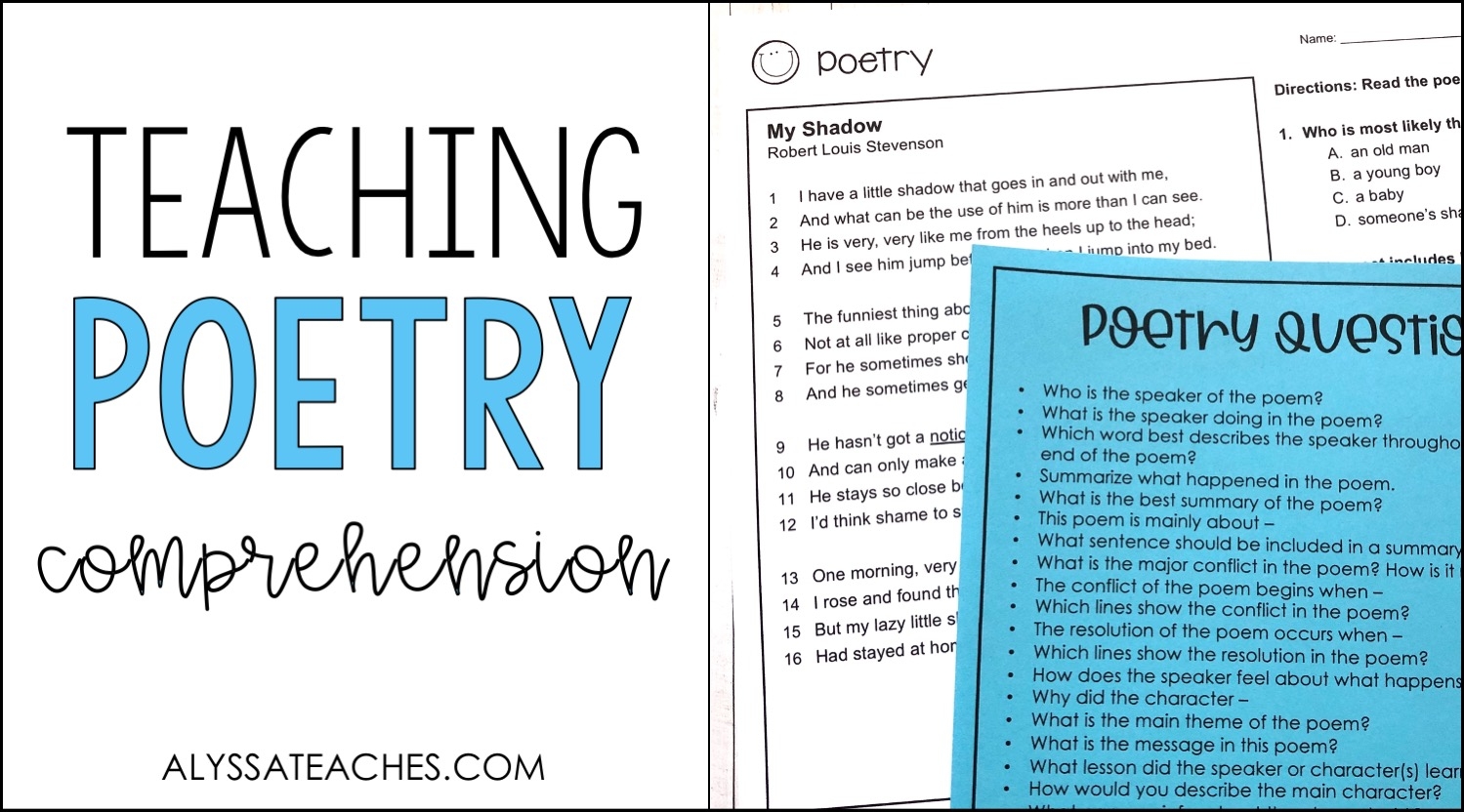 Poetry Reading Comprehension Worksheets