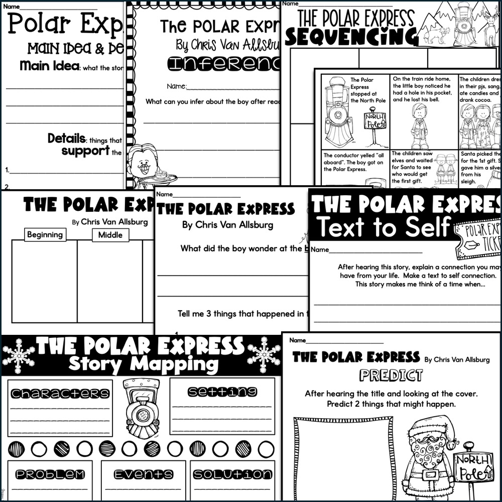 Polar Express Reading Comprehension Worksheets