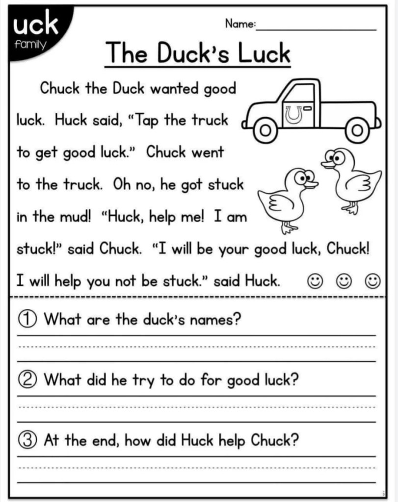 Pre Kindergarten Reading Worksheets Library