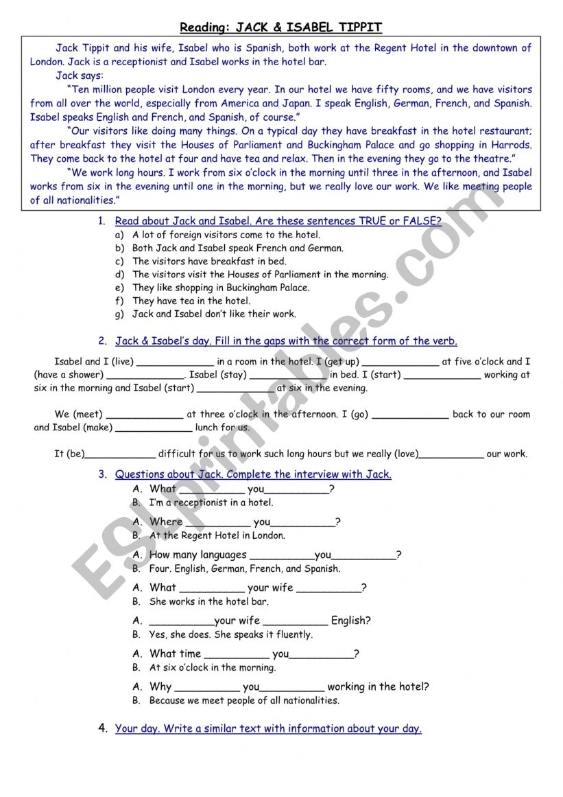 Reading Comprehension Worksheets Rengents