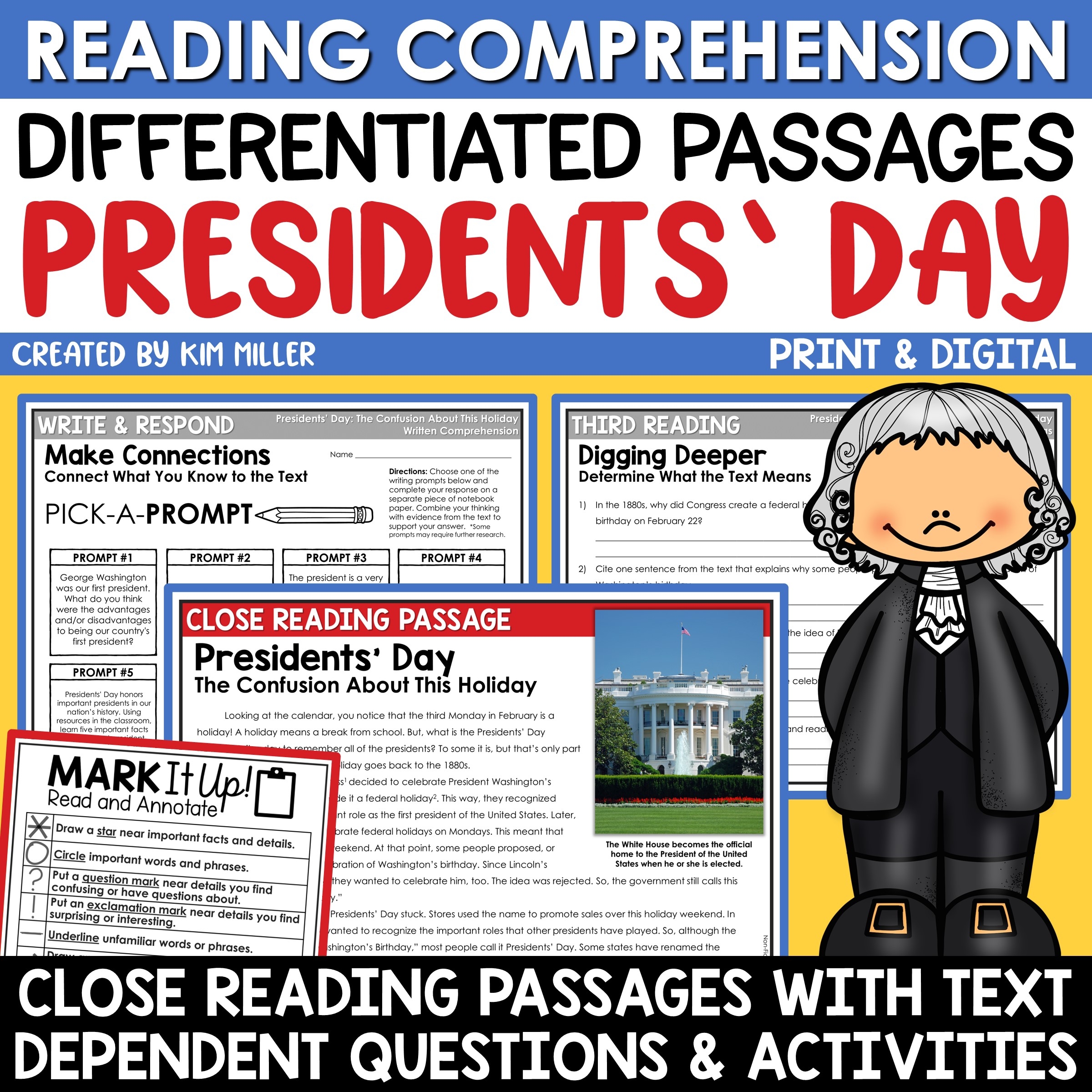 Free Presidents Day Reading Comprehension Worksheets