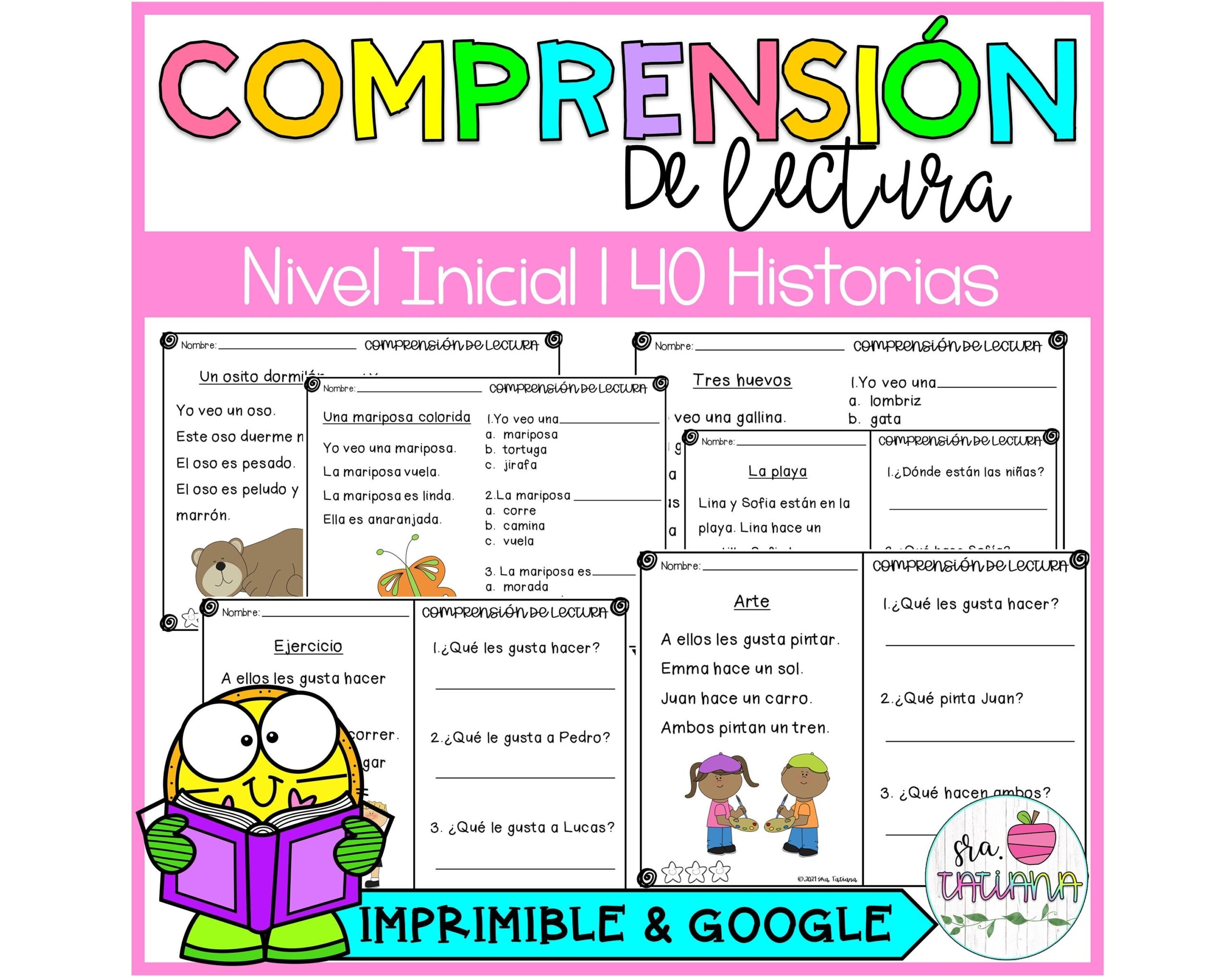 Printable Reading Comprehension Comprension De Lectura Nivel 