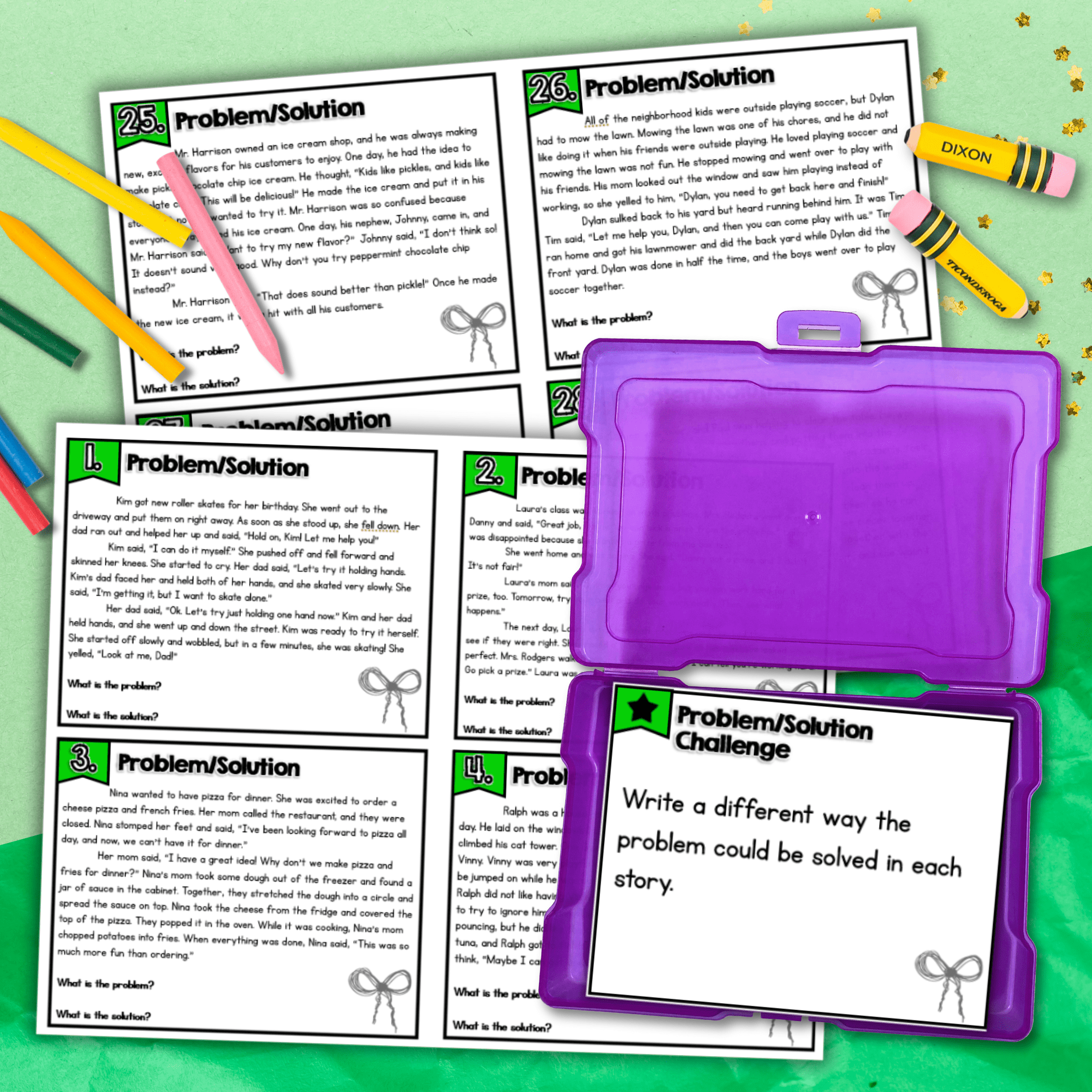 Problem And Solution Task Cards 2nd U0026 3rd Grade MagiCore