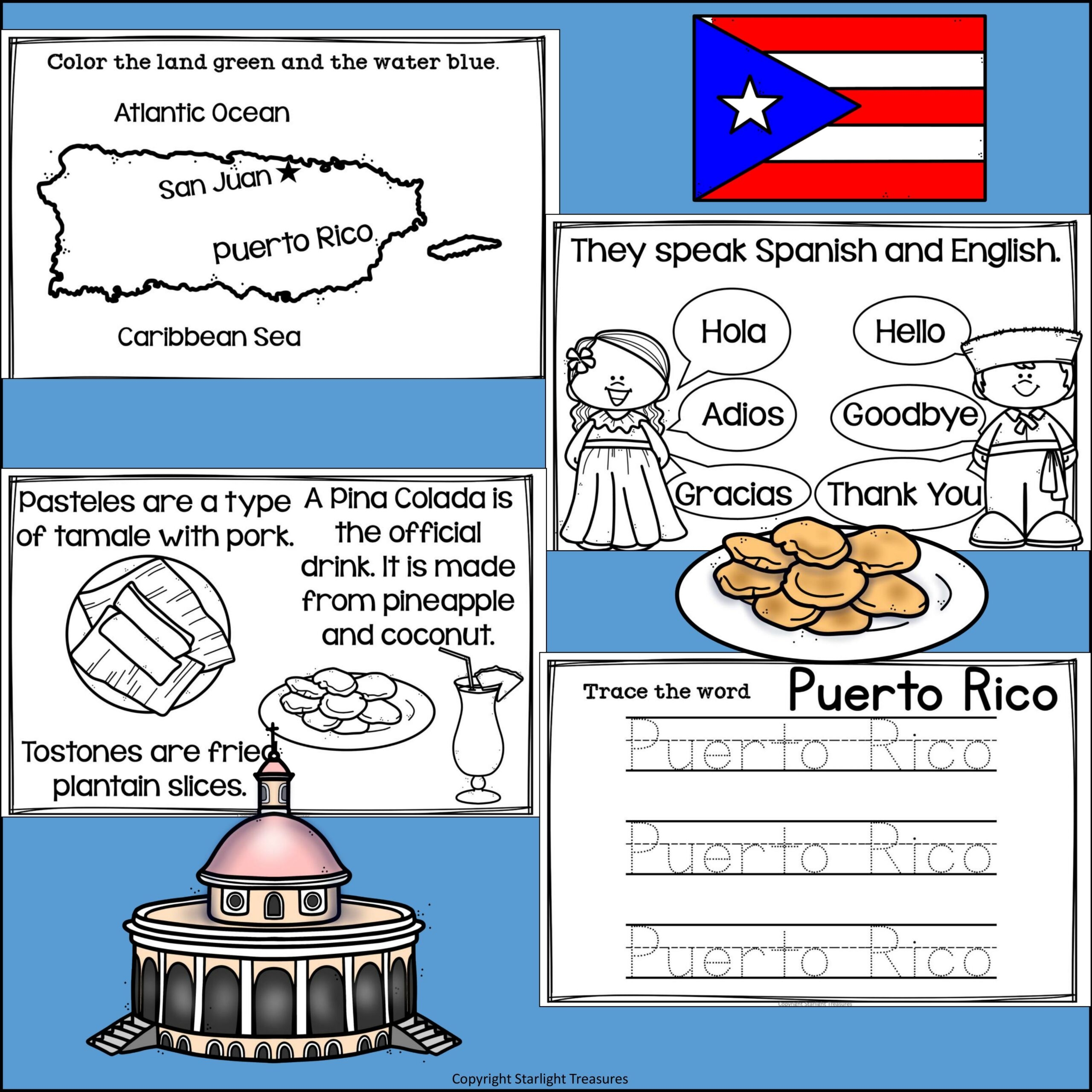 Puerto Rico Mini Book For Early Readers A Country Study Classful