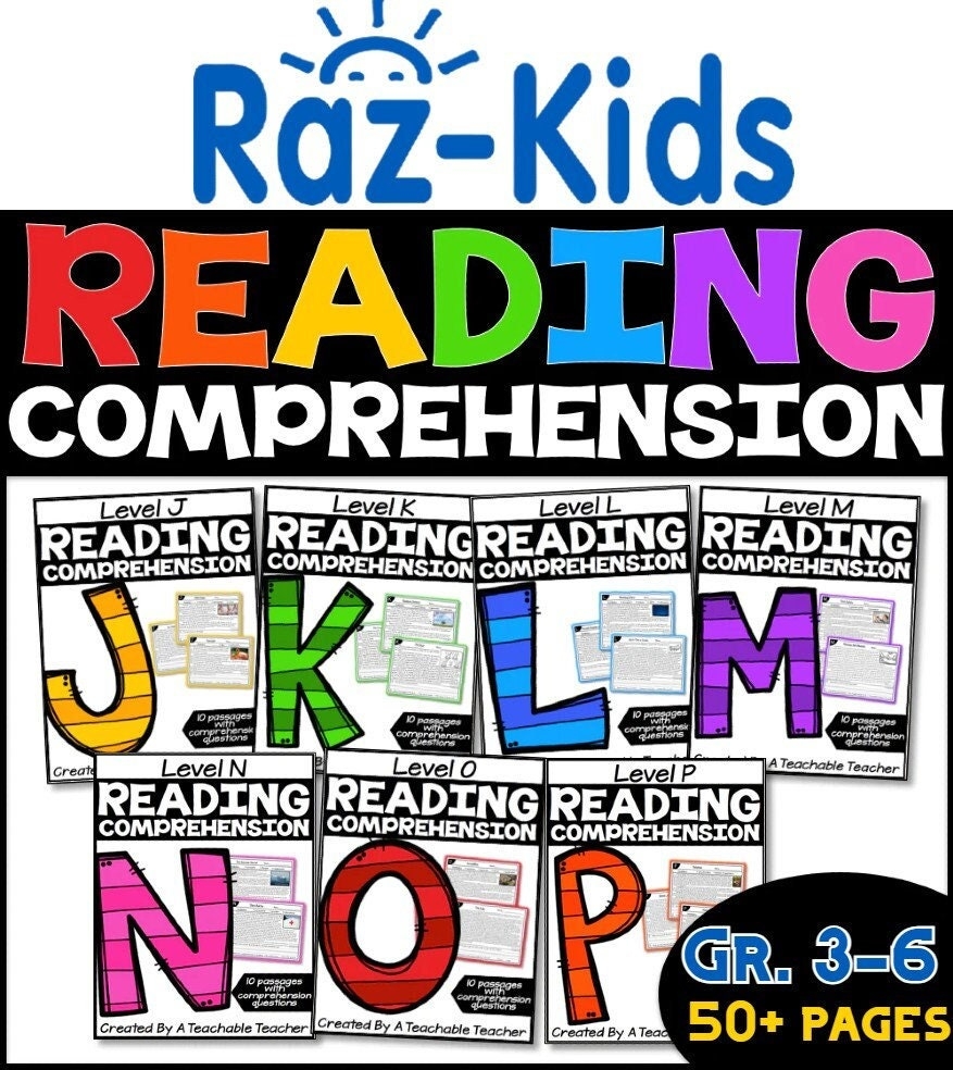 Raz Kids gr 3 6 Leveled Reading literacy Comprehension Bundle 