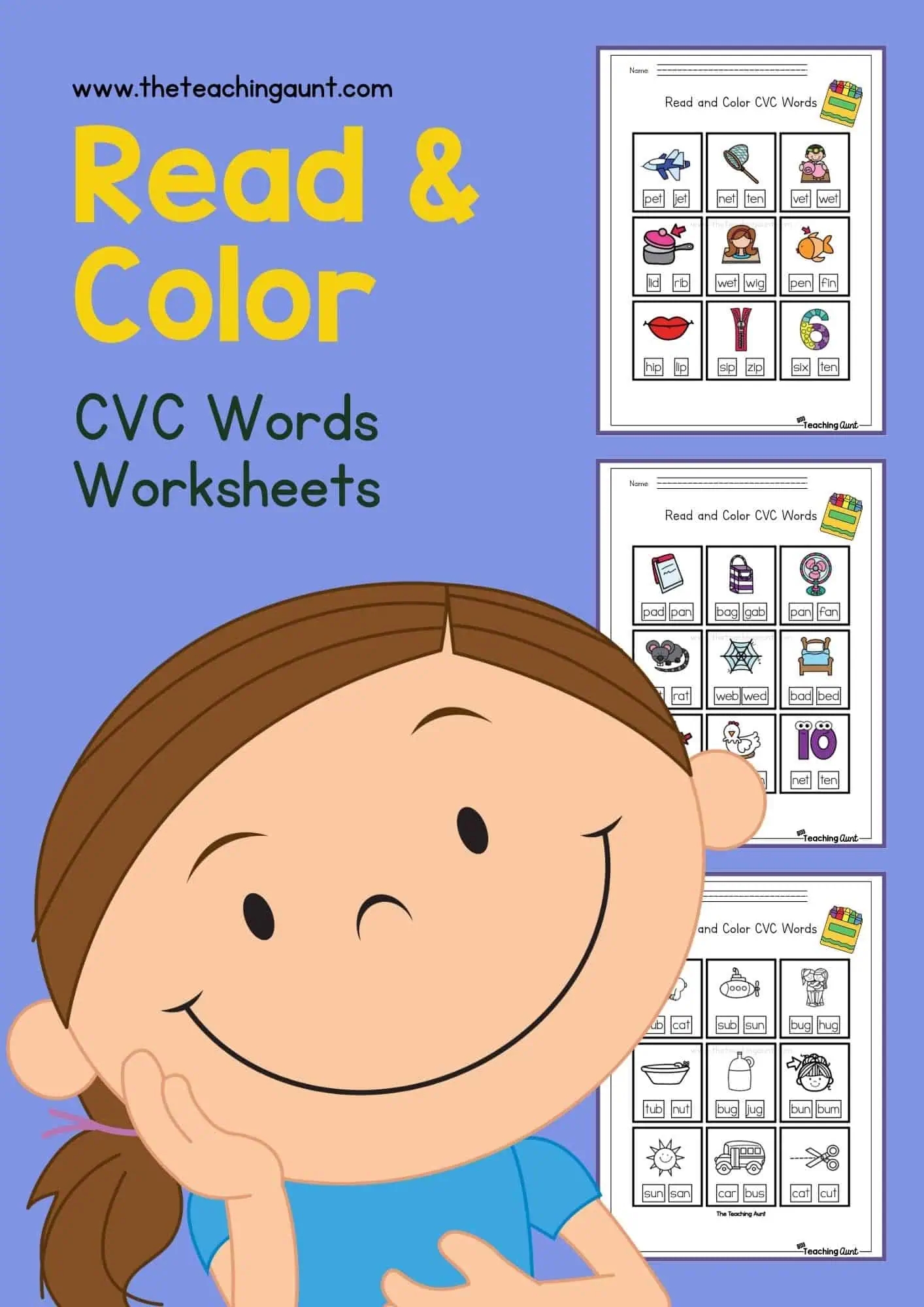 Reading Comprehension Cvc Worksheets