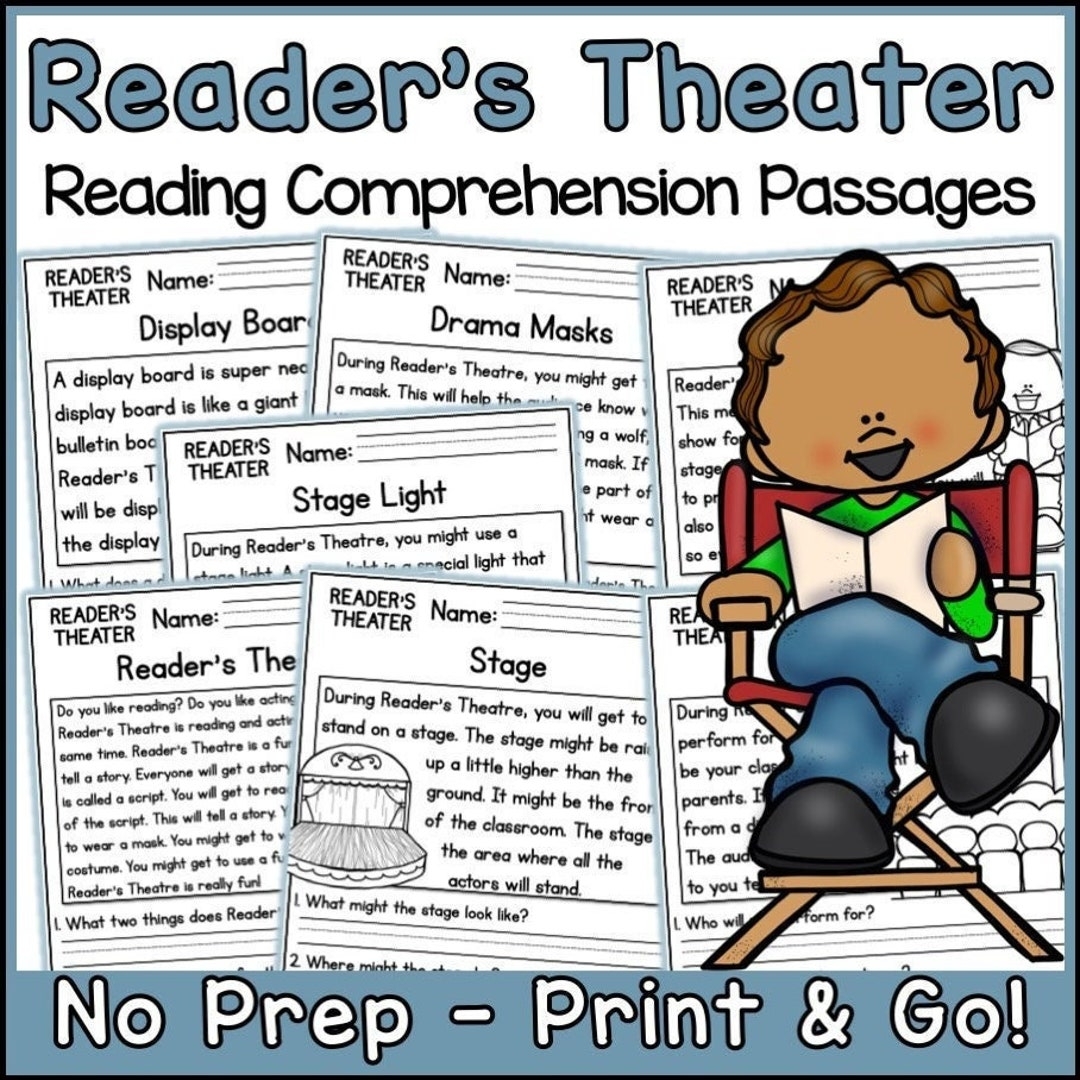 Readers Theatre Reading Comprehension Passages And Questions Back To School Science Printable Worksheets Etsy