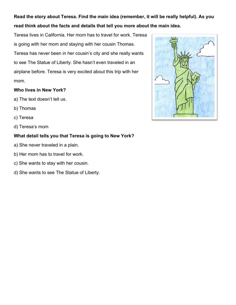 Reading 3 Remember Facts And Details Worksheet Live Worksheets Worksheets Library