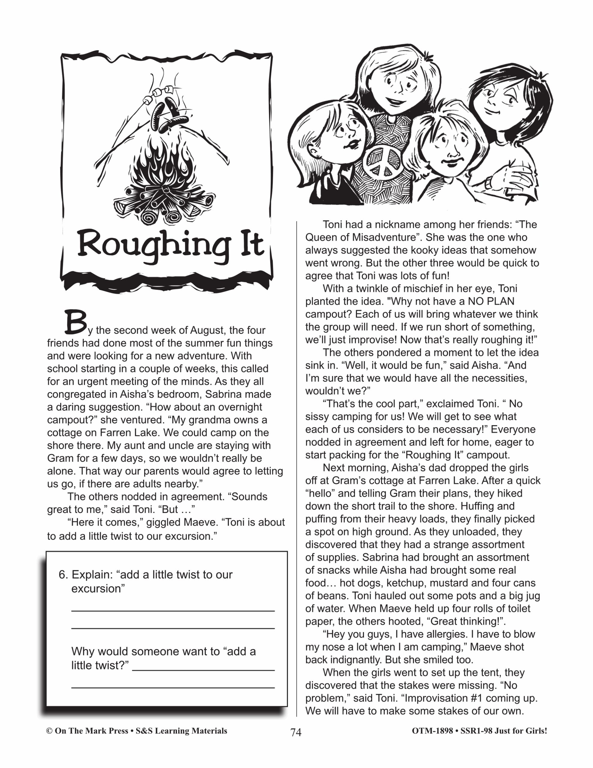 Reading Comprehension Activities For Girls Fiction Grade 8 Worksheets Library