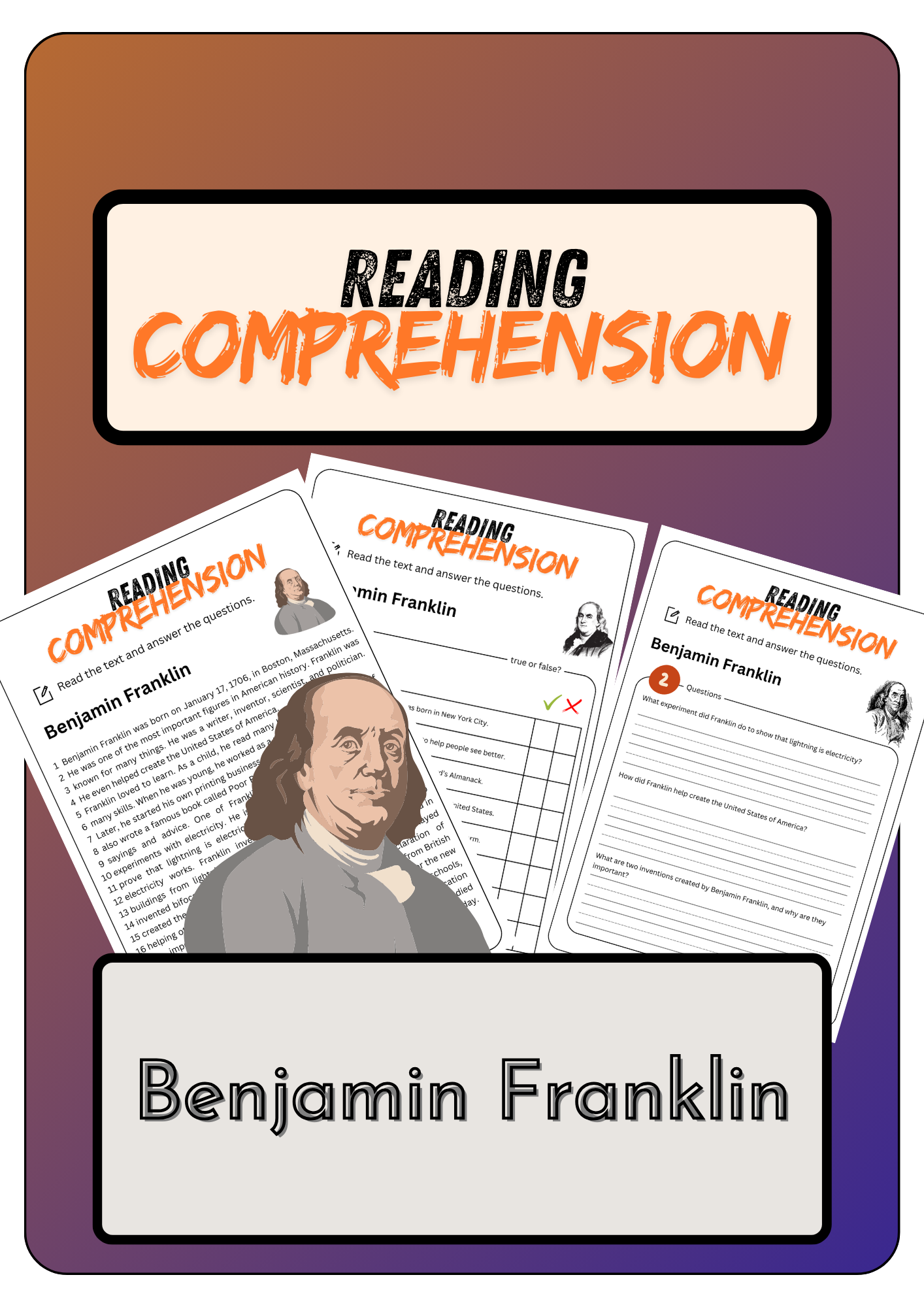 Reading Comprehension Benjamin Franklin Solutions Made By 