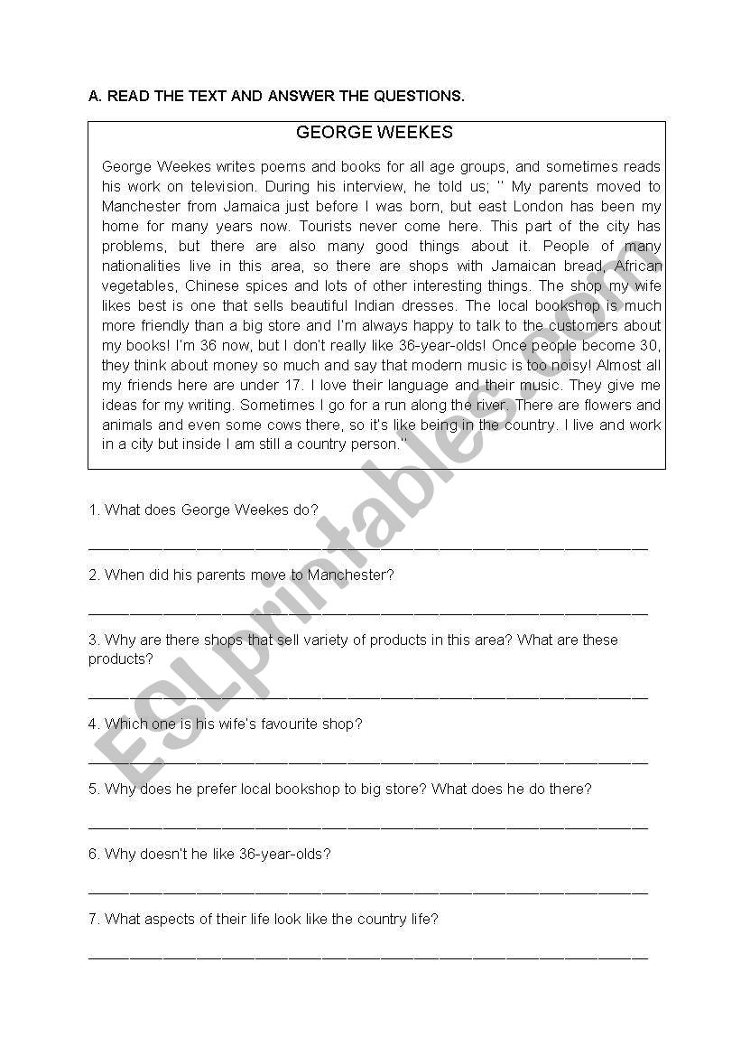 Reading Comprehension Check Worksheets
