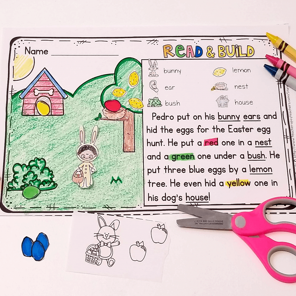 Reading Comprehension Cut U0026 Paste Passages Spring Tejeda s Tots