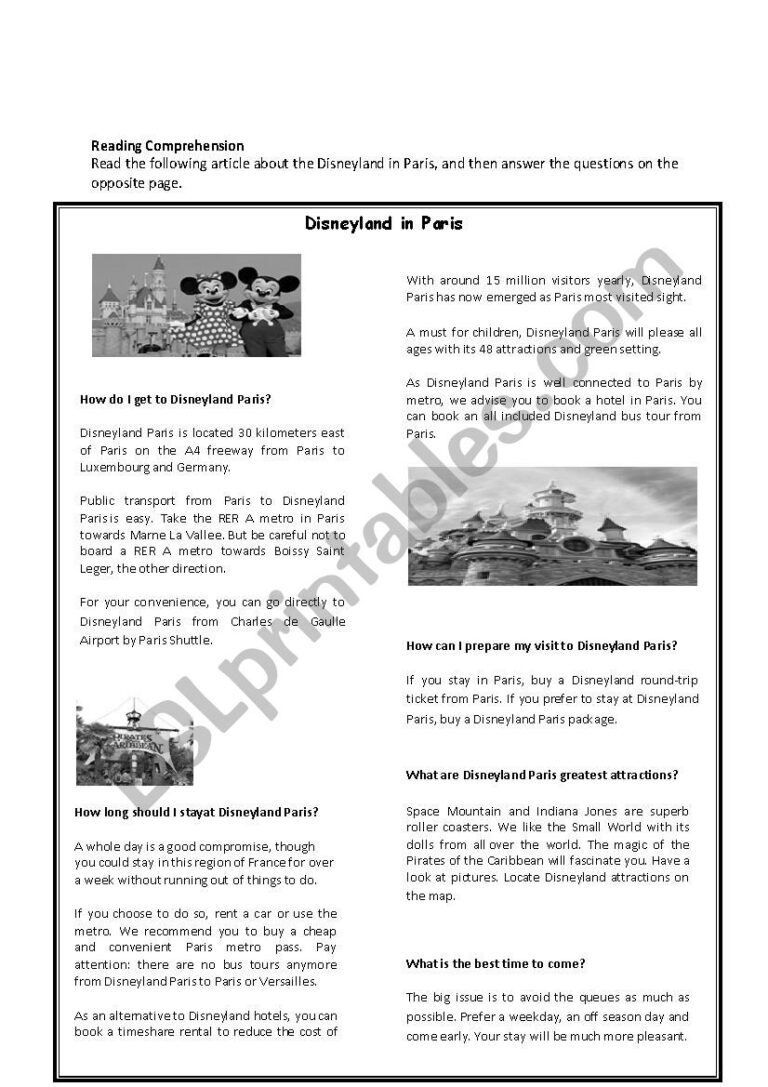 Reading Comprehension ESL Worksheet By Meshahu