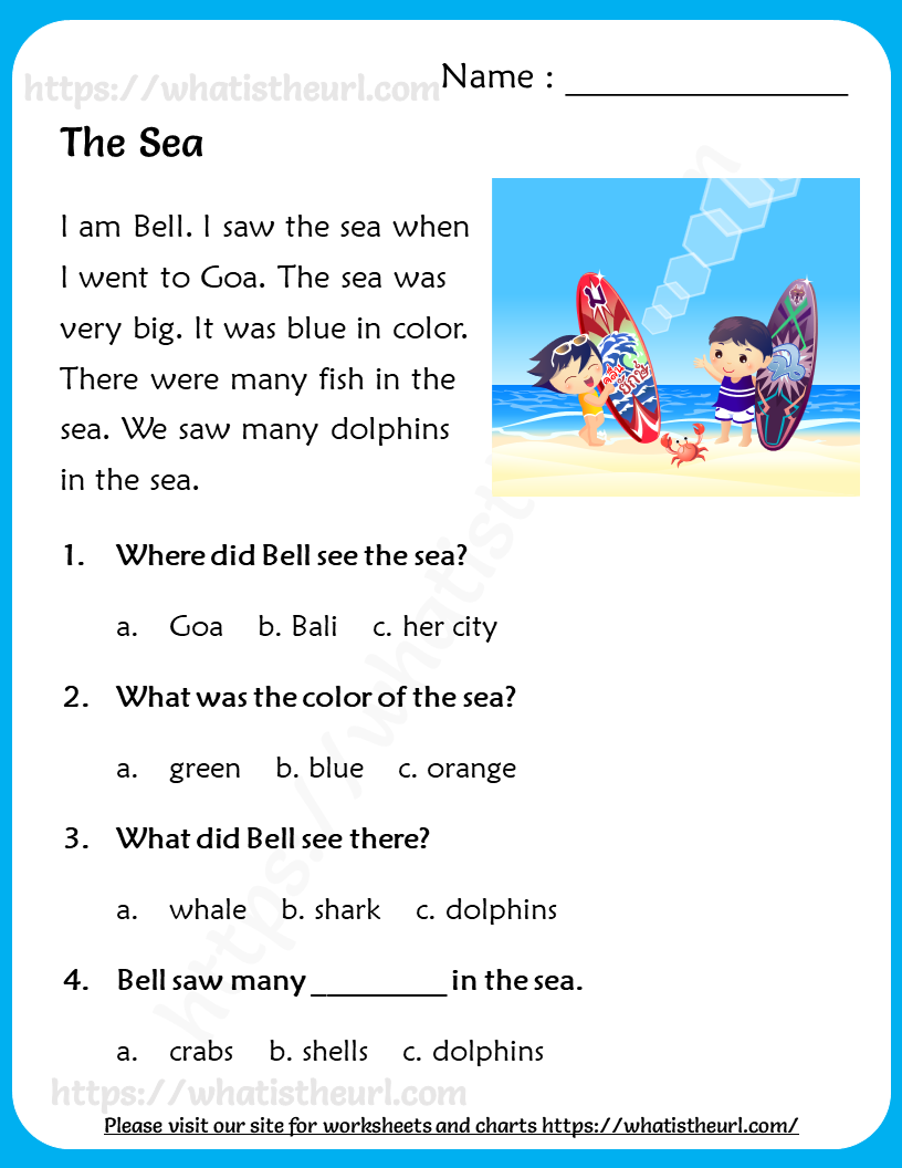 Worksheets Reading Comprehension Grade 2