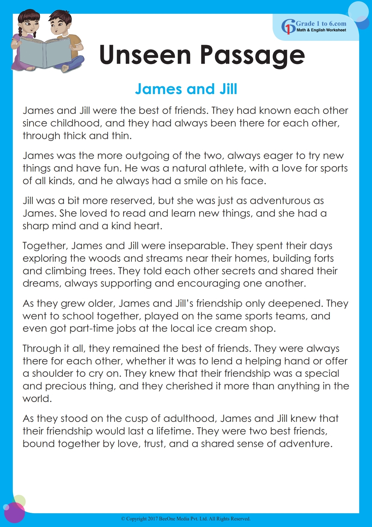 Worksheets Reading Comprehension Grade 4