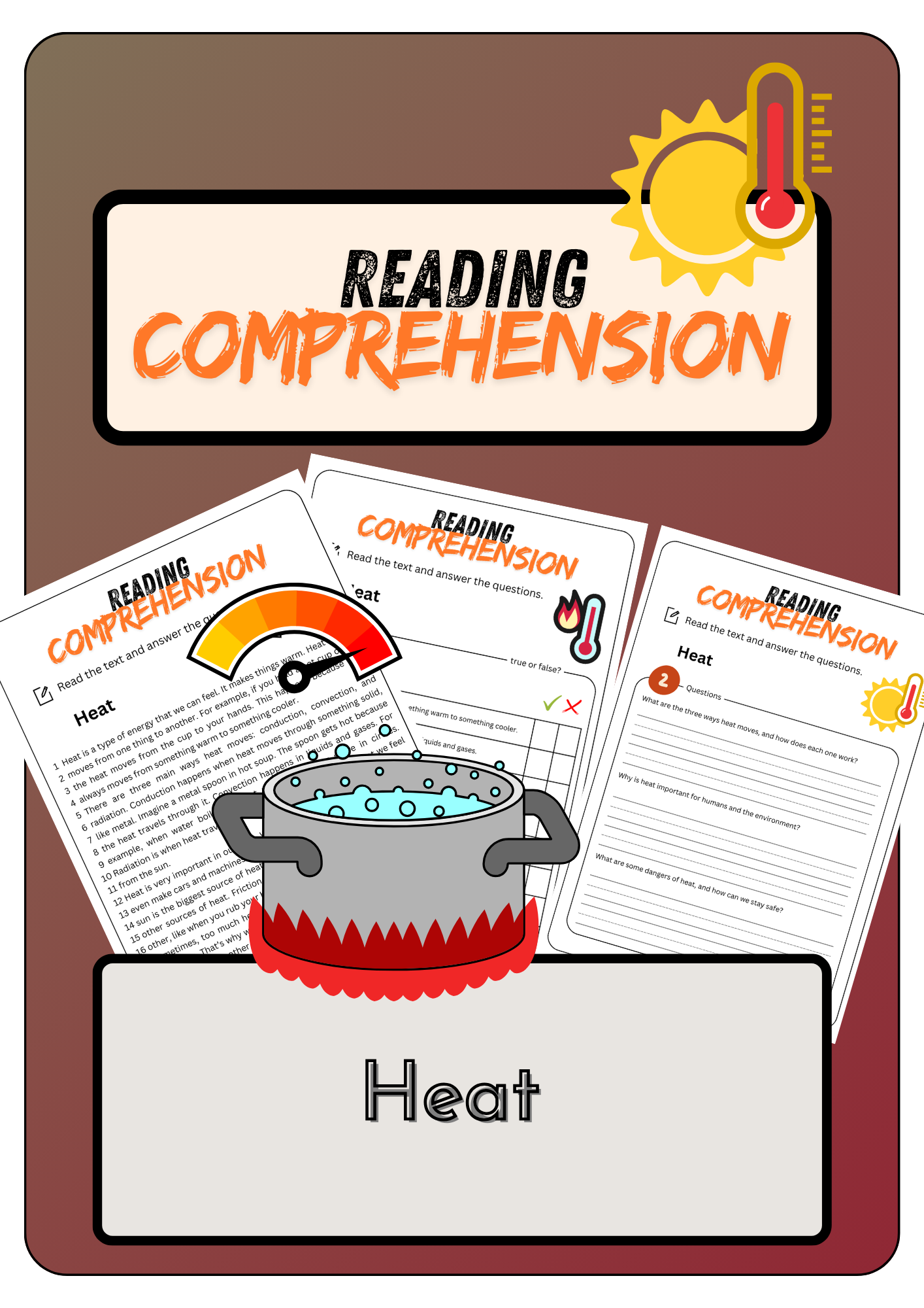 Reading Comprehension Heat Solutions Made By Teachers