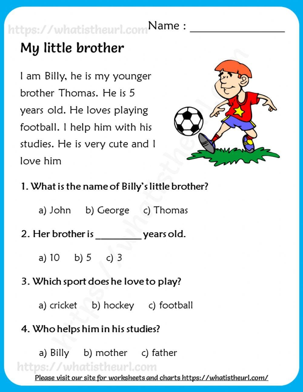 Live Worksheet Reading Comprehension Grade 3