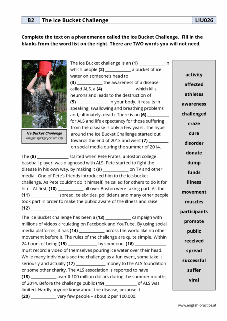Reading Comprehension Para Practicar El Examen B2 Exercices De Anglais Docsity