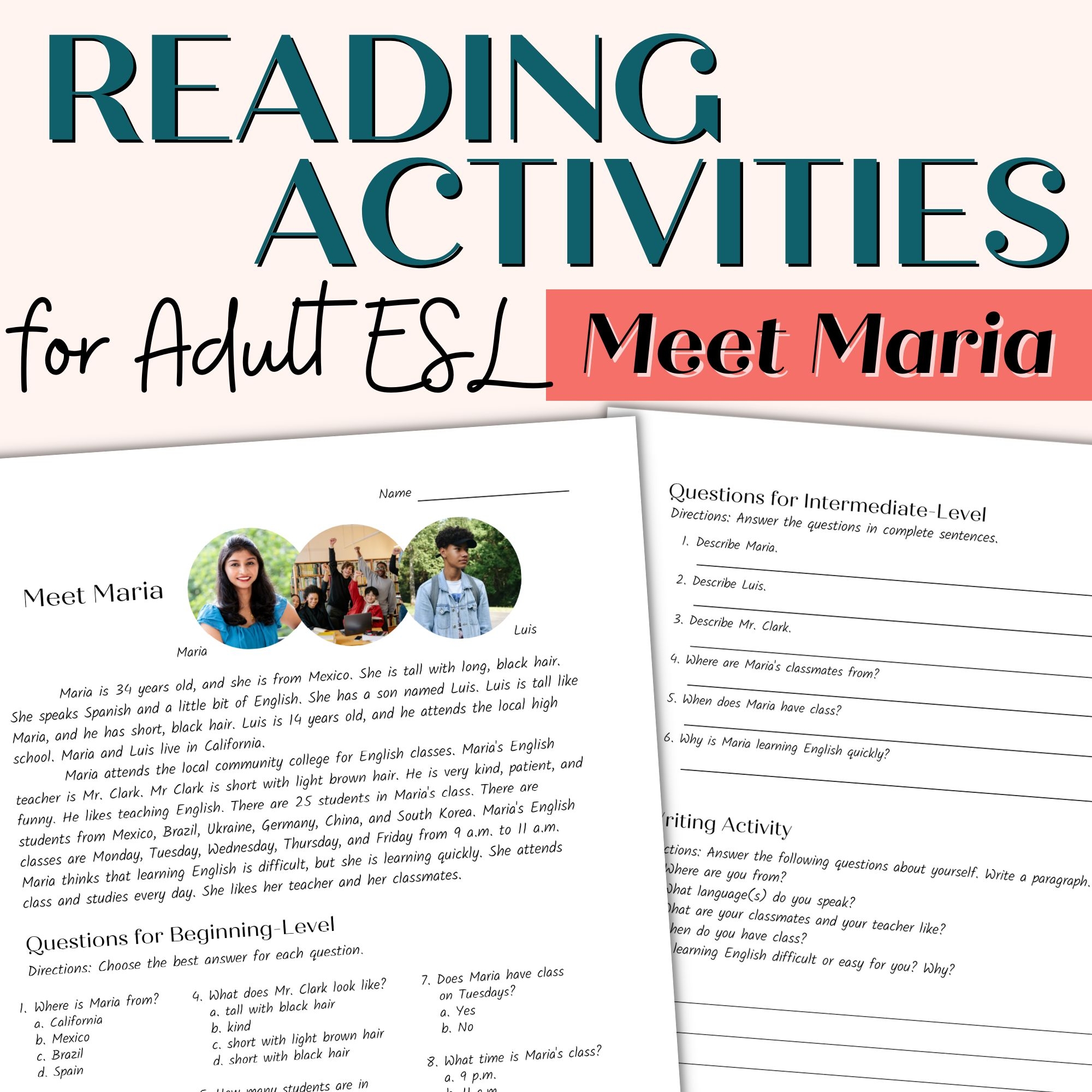 Adult Reading Comprehension Worksheets