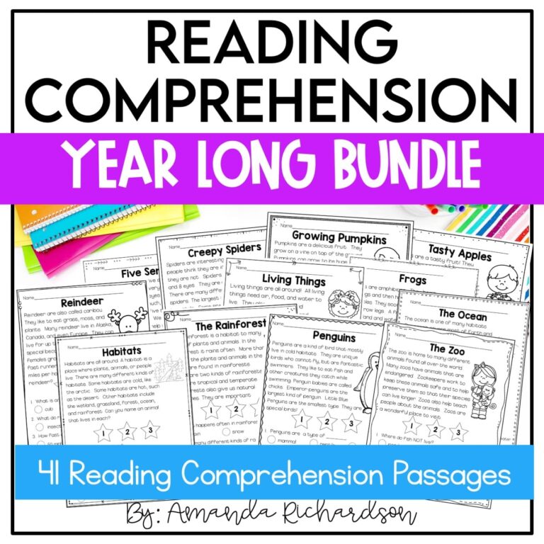 Reading Comprehension Passages And Questions For Close Reading BUNDLE Mrs Richardson s Class