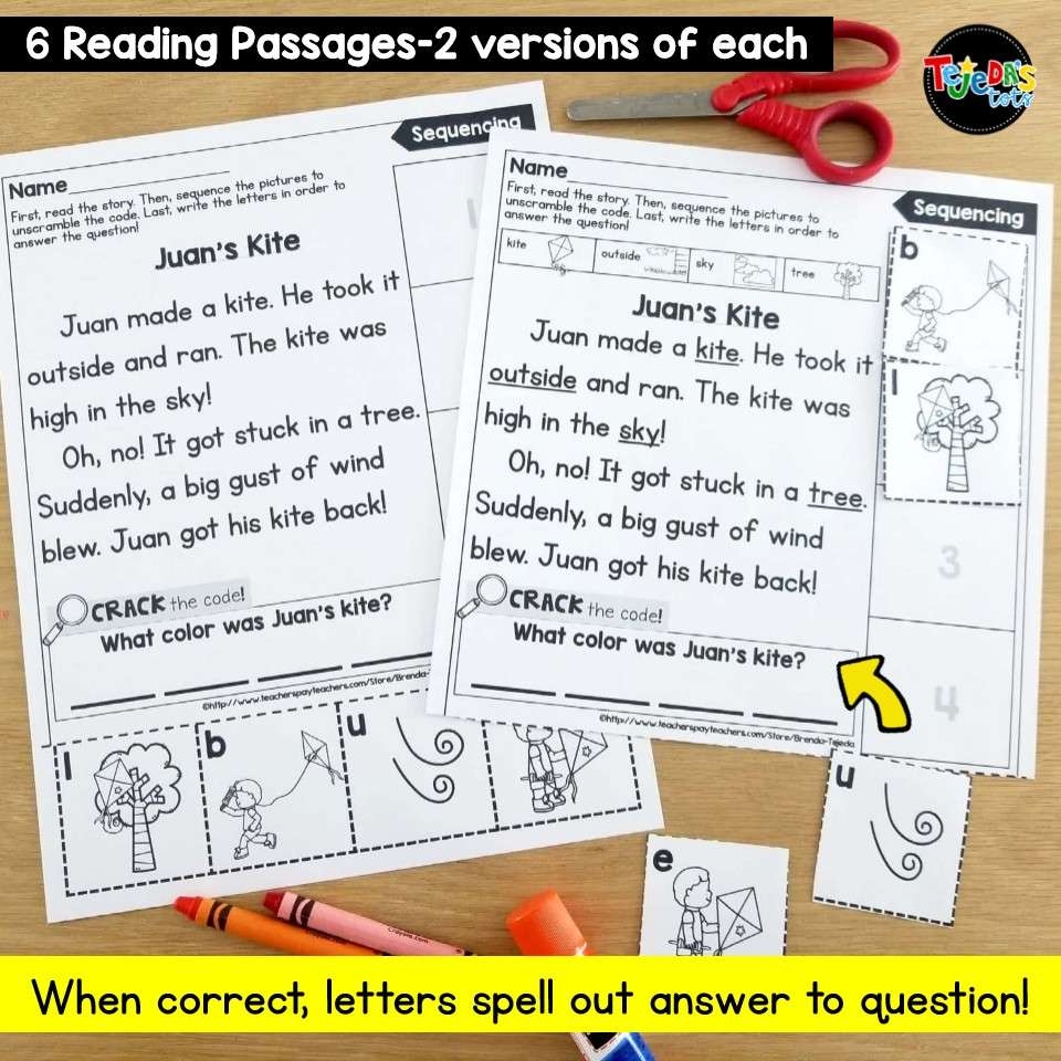 Reading Comprehension Worksheets Teachers Pay Teachers