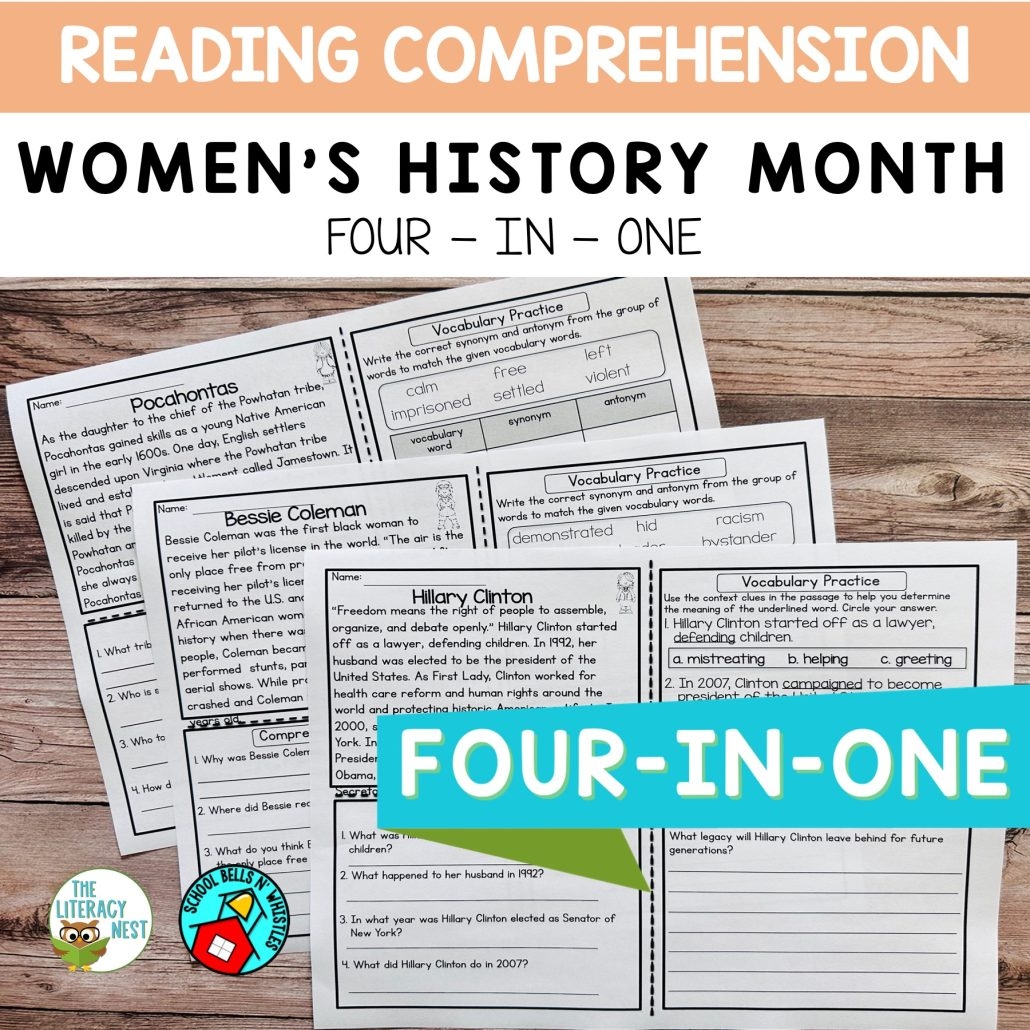 Reading Comprehension Passages For Women s History Month